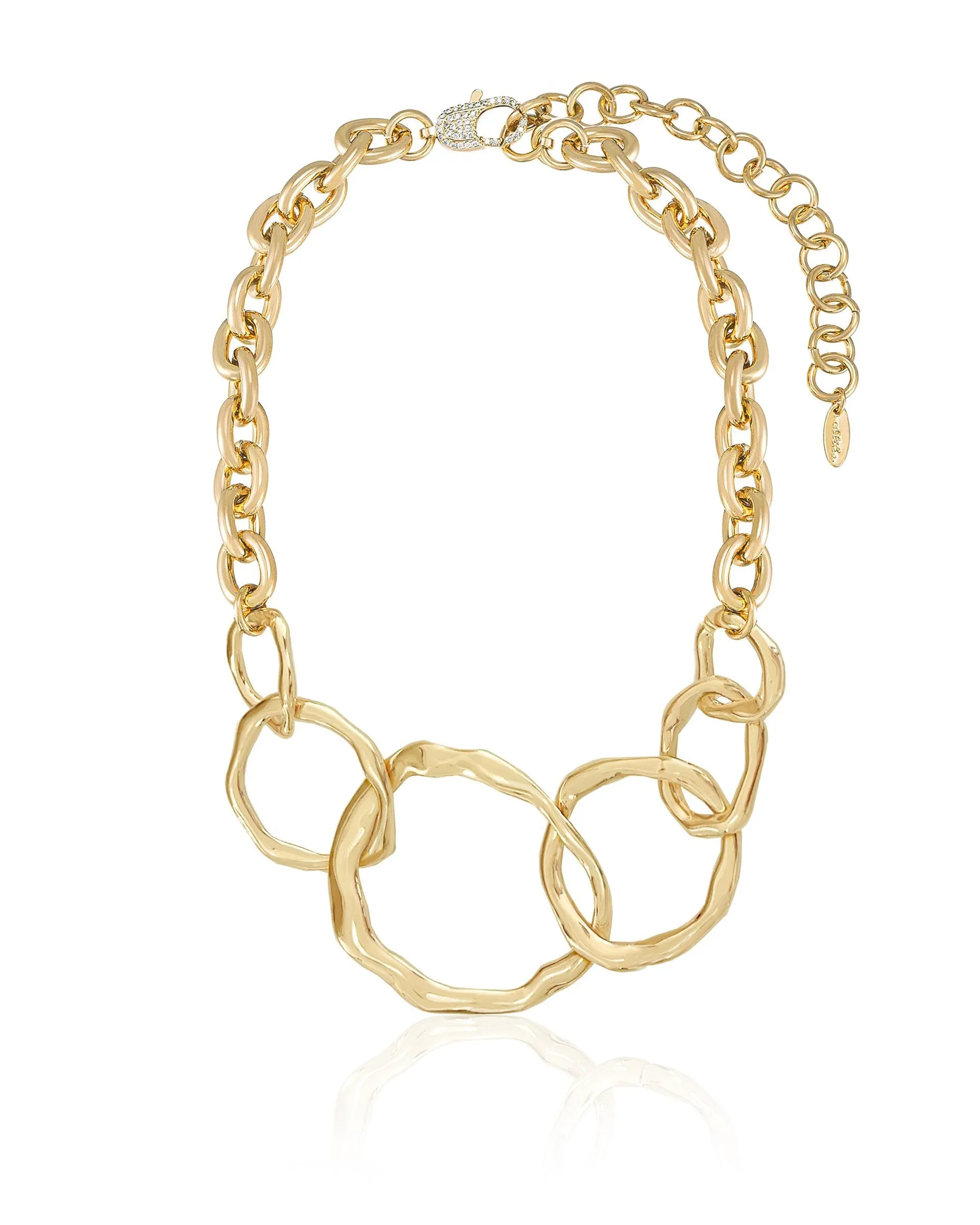 Interlocking Golden Chain Necklace sold by Boston Proper product image thumbnail 3