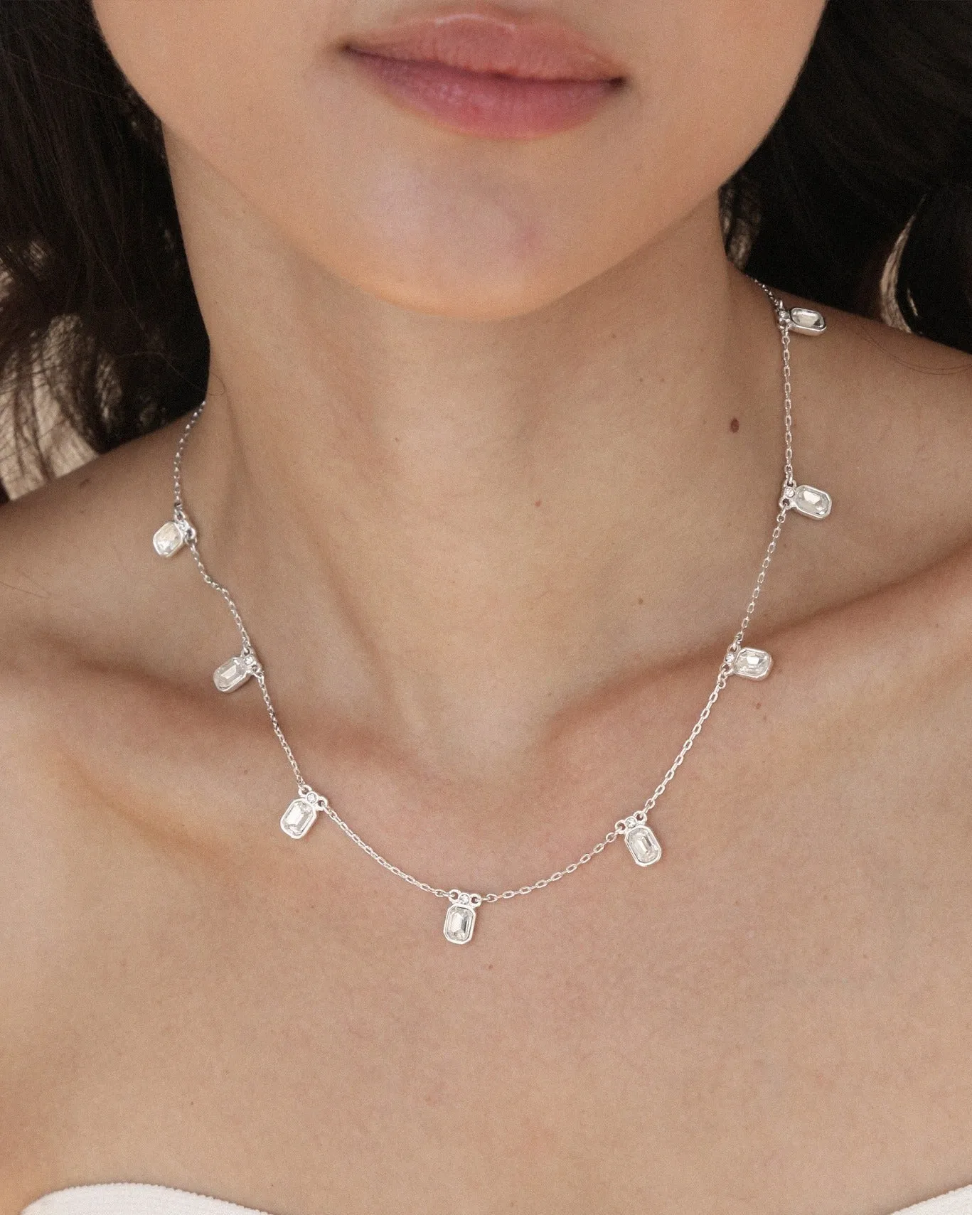 Emerald Deco Charm Necklace sold by Boston Proper product image thumbnail 4