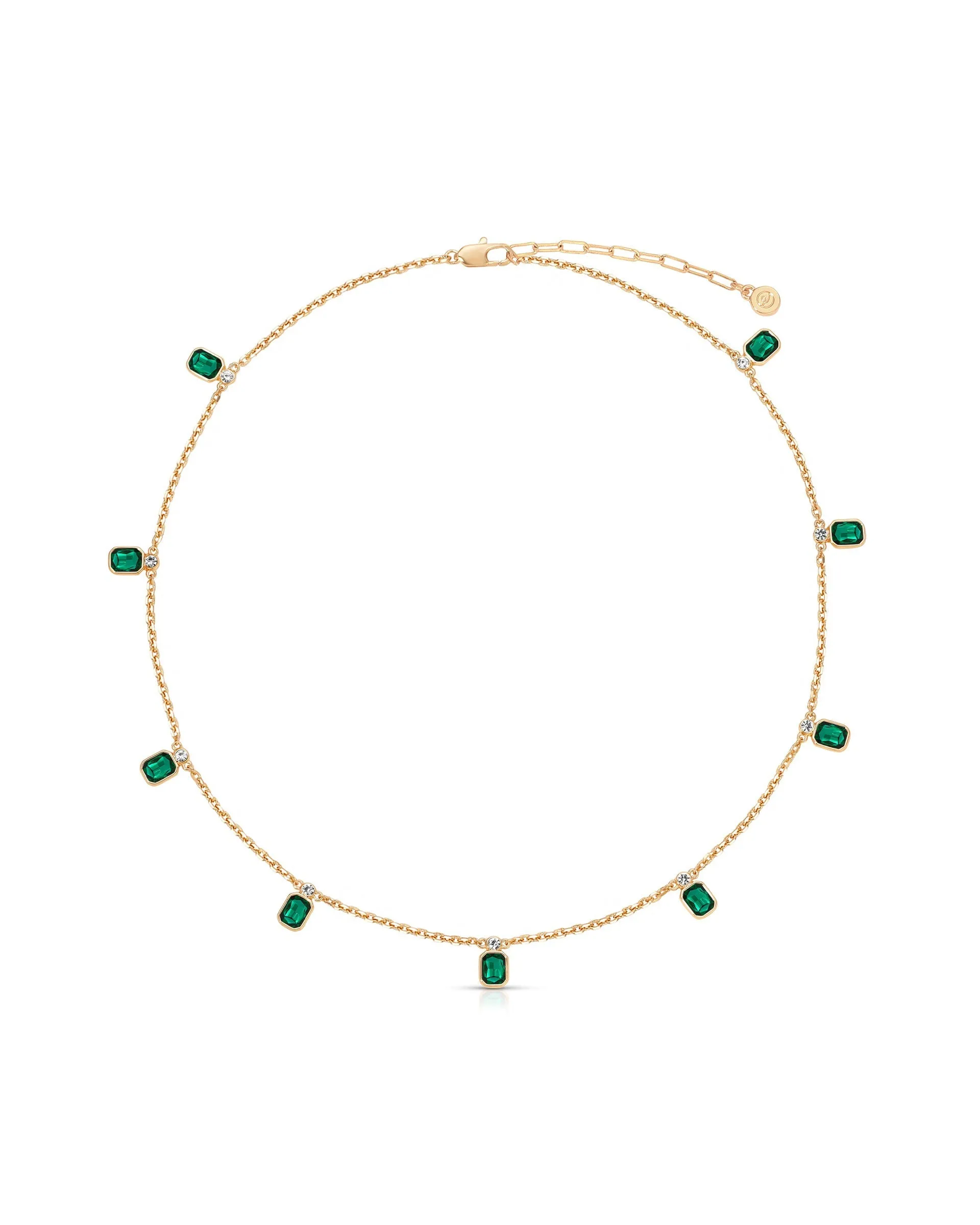 Emerald Deco Charm Necklace sold by Boston Proper product image thumbnail 5