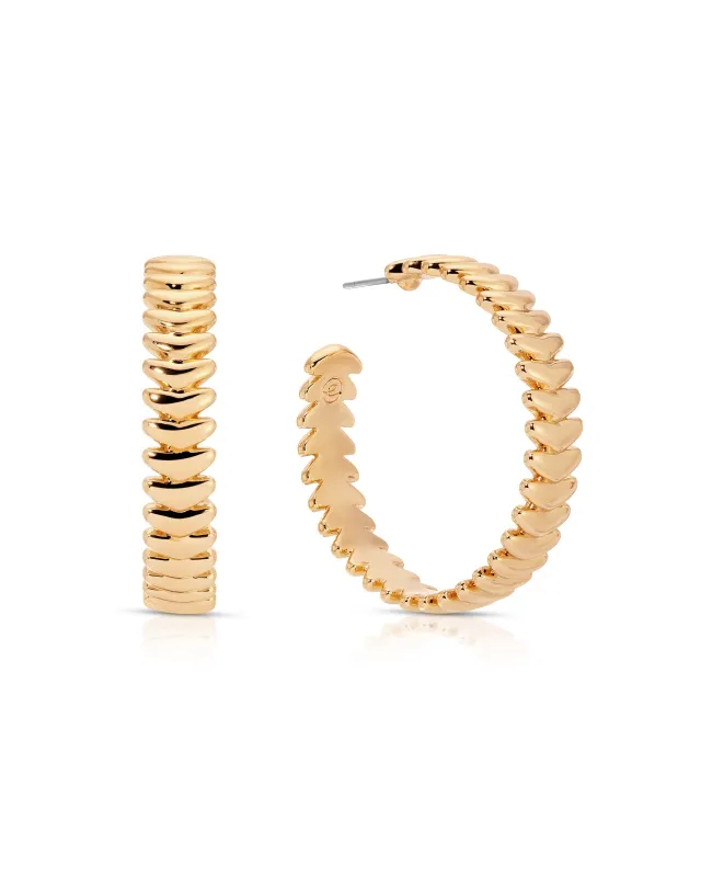 Large Metal Moderna Hoops sold by Boston Proper