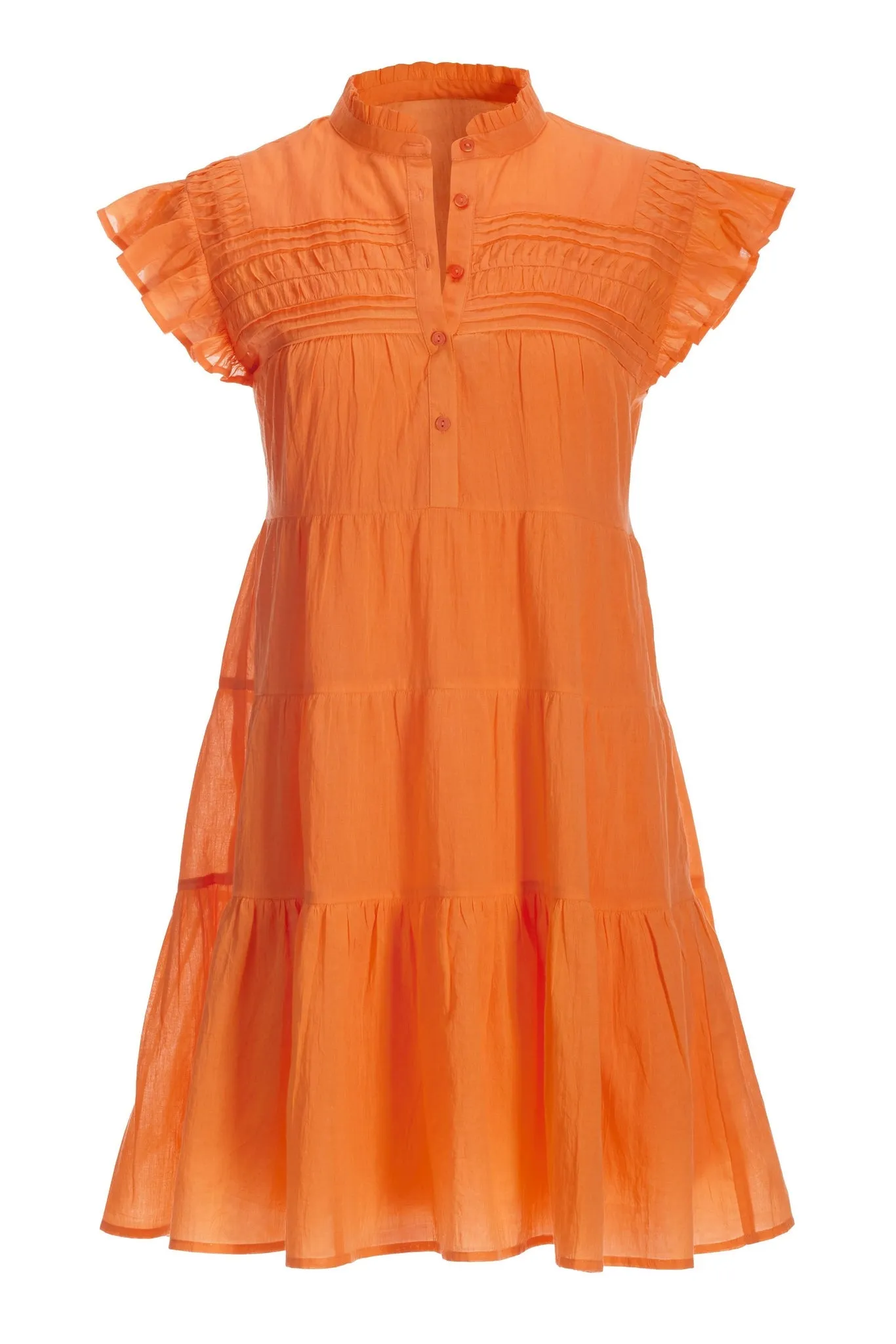 Tiered Shift Dress Nectarine sold by Boston Proper product image thumbnail 2