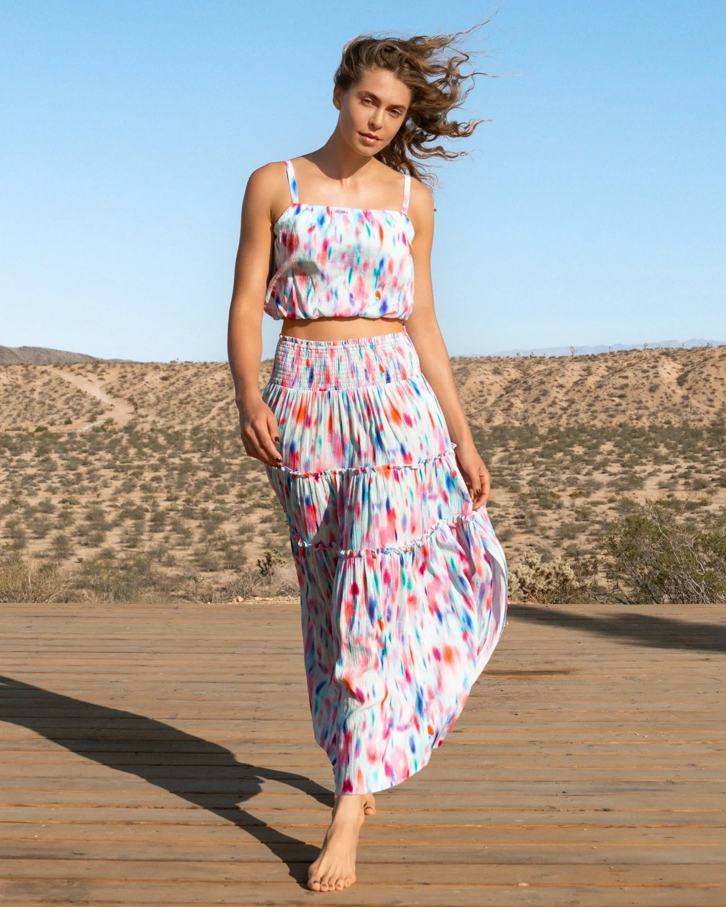 Dani Top In Hazy Ikat Seafoam sold by Boston Proper product image thumbnail 3