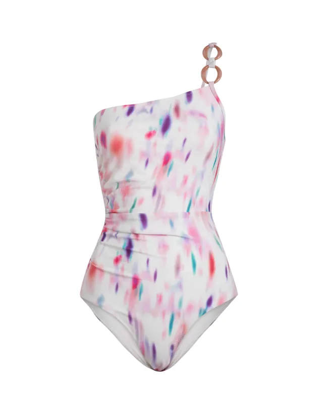 Kara One Piece In Hazy Ikat Ivory sold by Boston Proper
