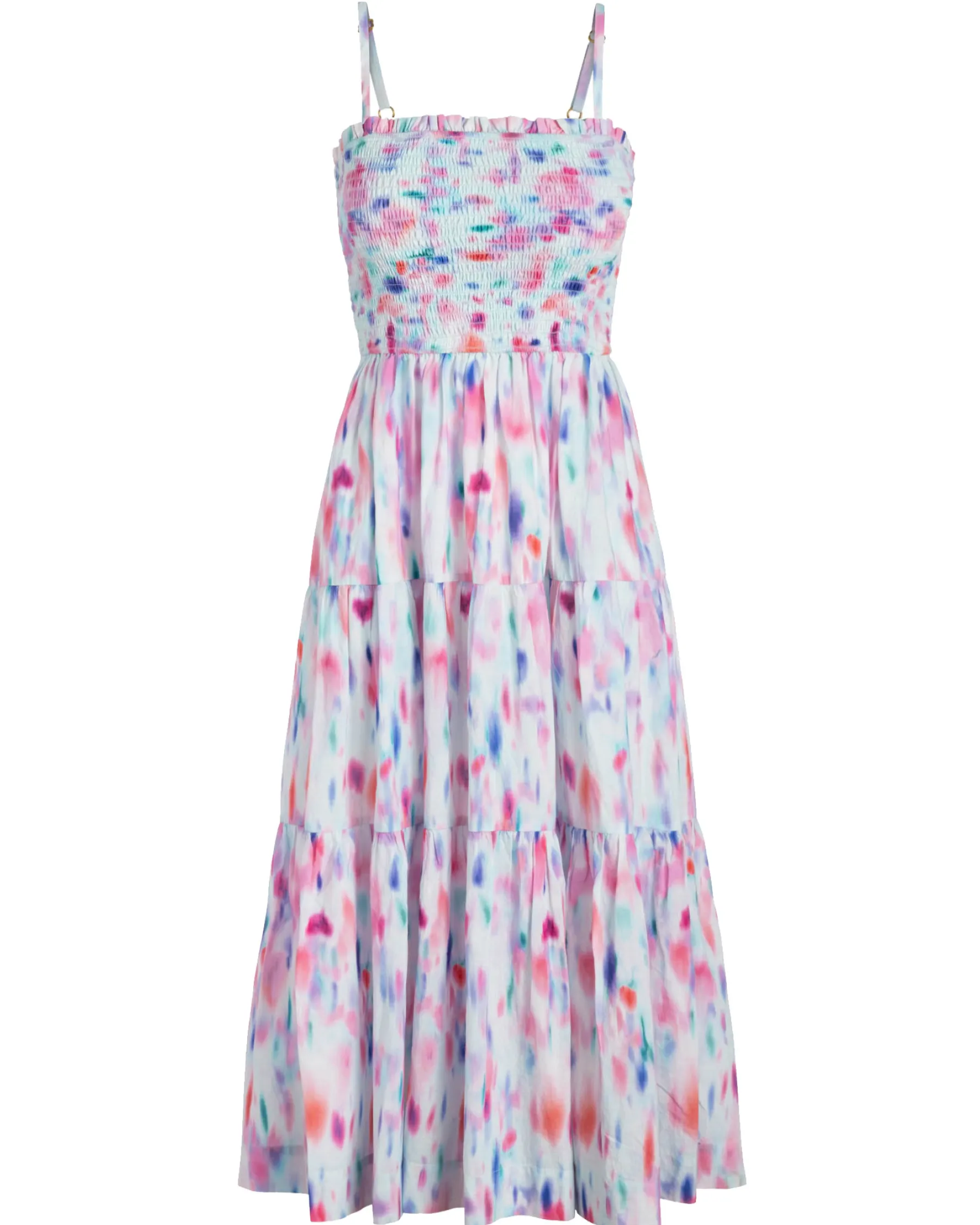 Kristen Dress In Hazy Ikat Seafoam sold by Boston Proper