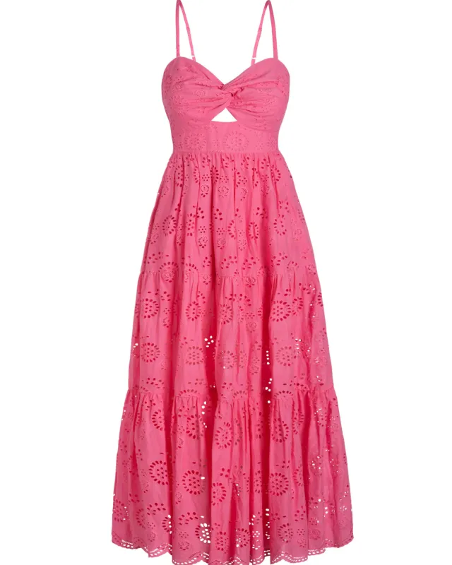 Jillian Dress In Hibiscus San Andrés Eyelet sold by Boston Proper