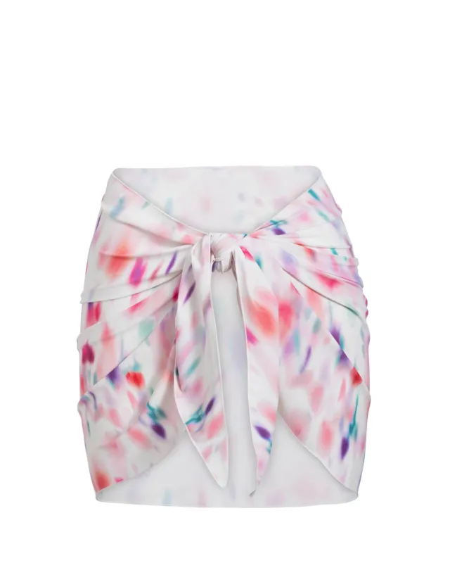 Liv Sarong In Hazy Ikat Ivory sold by Boston Proper