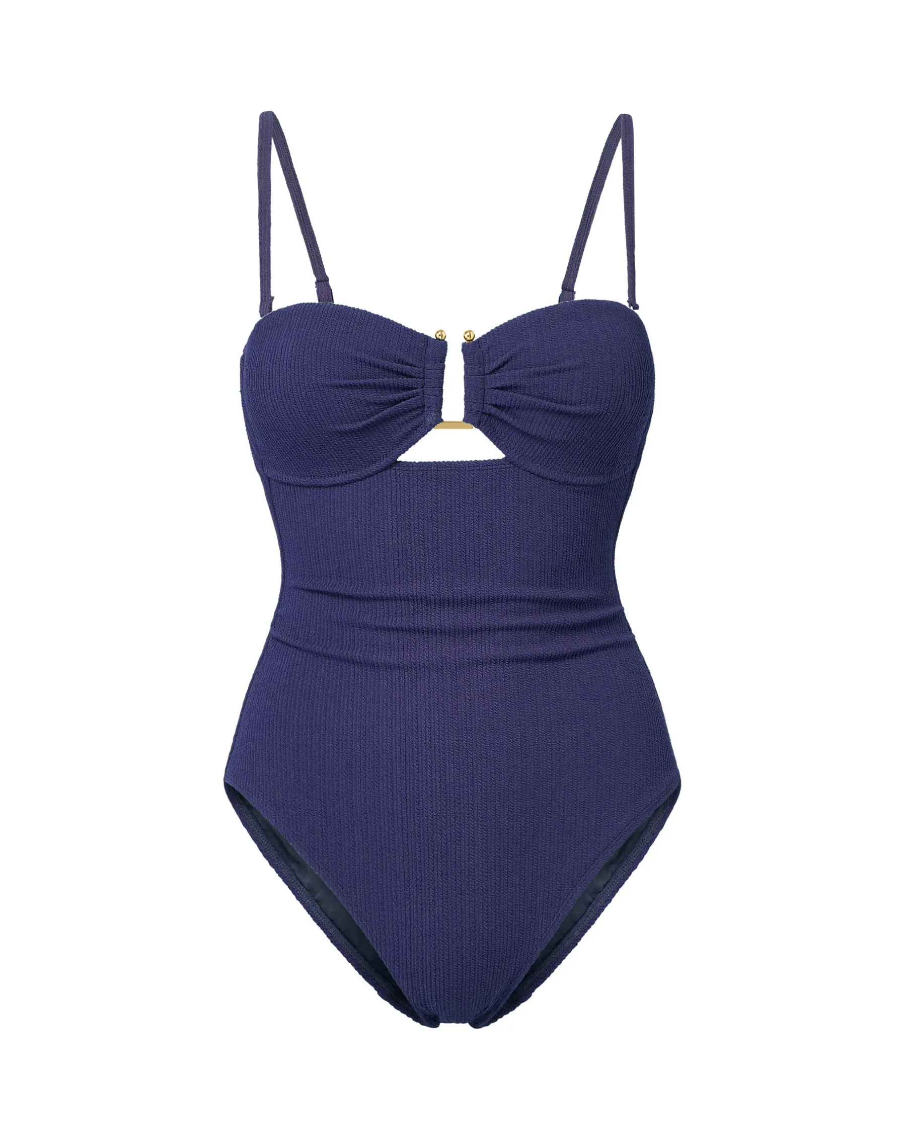 Juliette One Piece In Navy Texture sold by Boston Proper