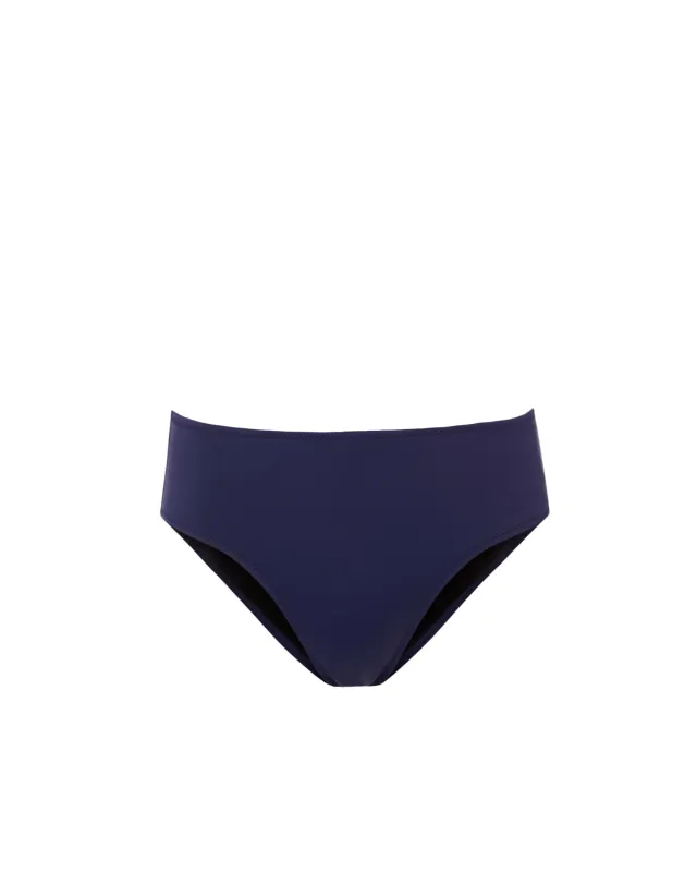 Classic Midrise Bottom In Navy Texture sold by Boston Proper