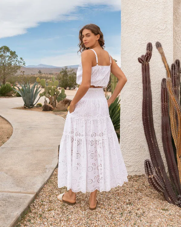 Charlie Skirt In Fresh White Eyelet sold by Boston Proper product image thumbnail 4