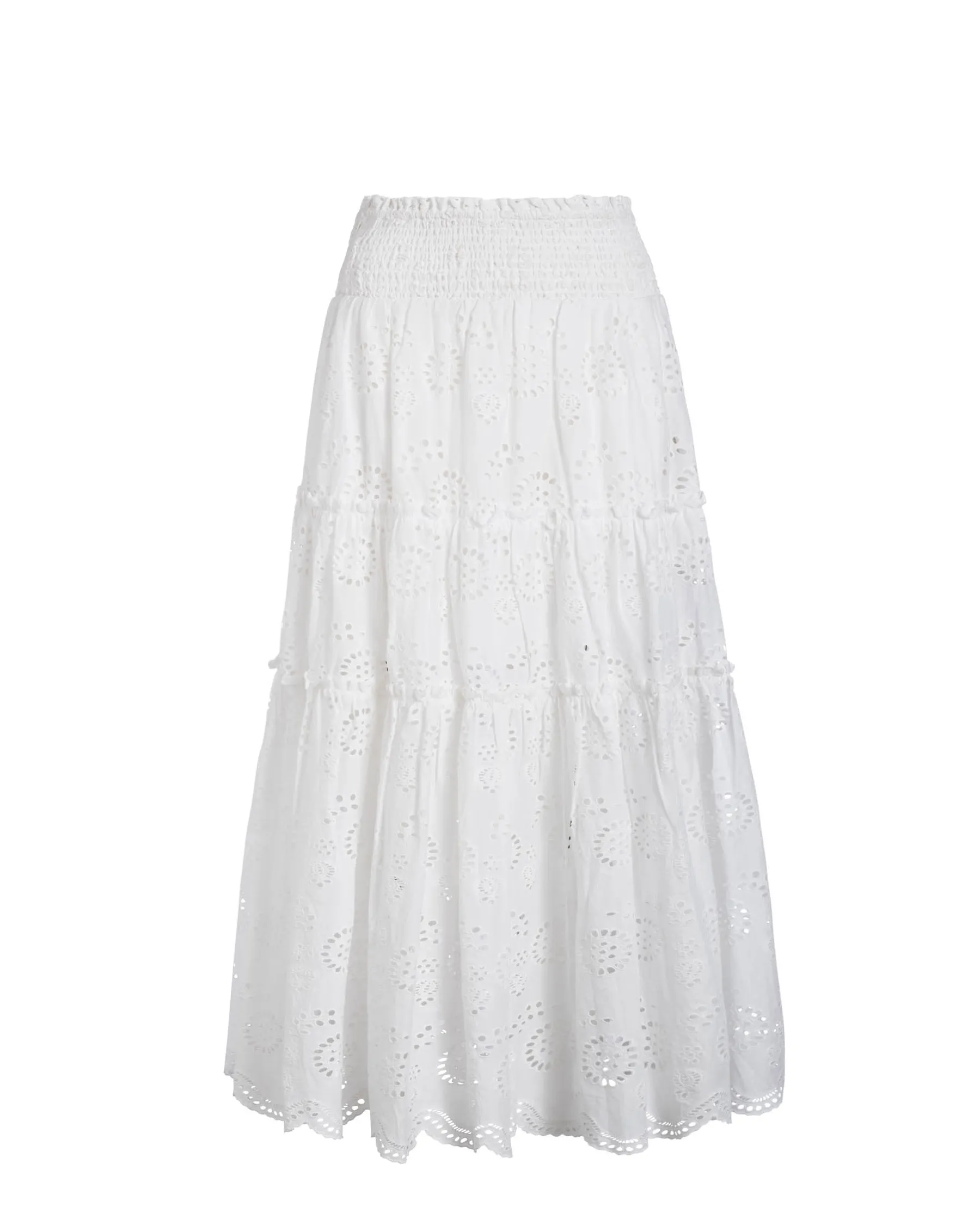 Charlie Skirt In Fresh White Eyelet sold by Boston Proper