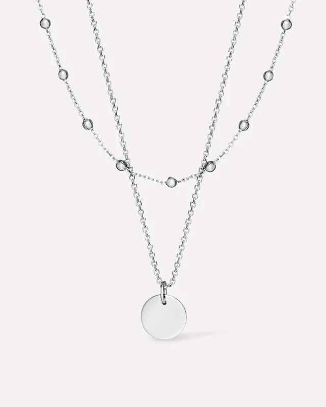 Coin Necklace Set - Willow Silver sold by Boston Proper