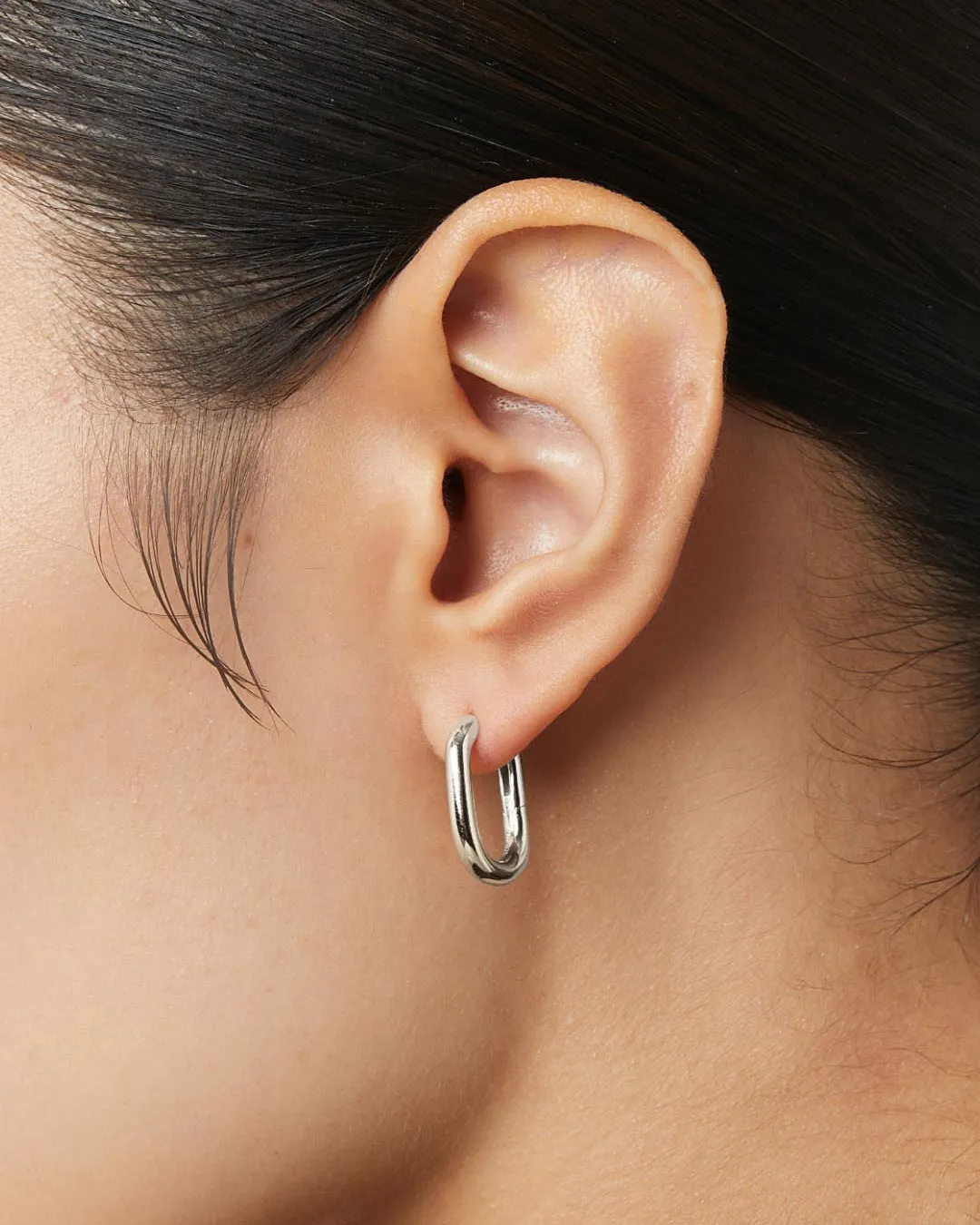 Silver Hoop Earrings - Rox Small Silver sold by Boston Proper product image thumbnail 2