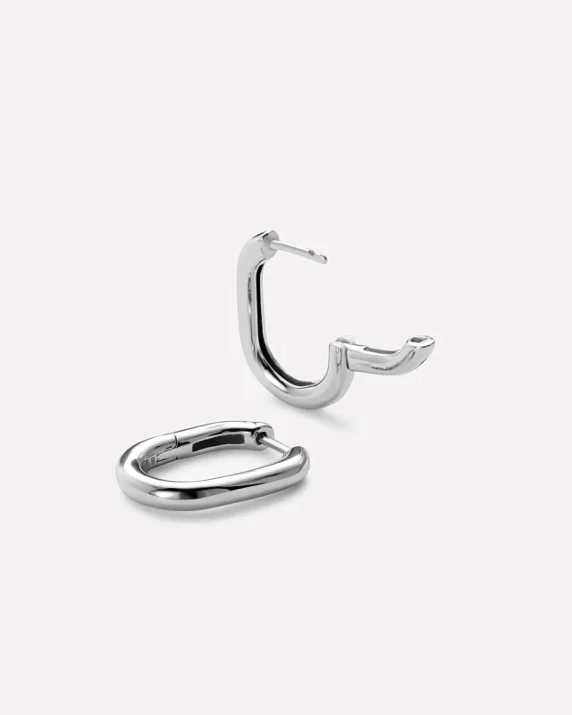 Silver Hoop Earrings - Rox Small Silver sold by Boston Proper