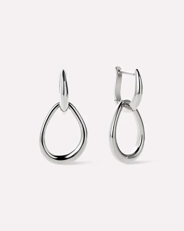 Silver Drop Earrings - Sage Silver sold by Boston Proper