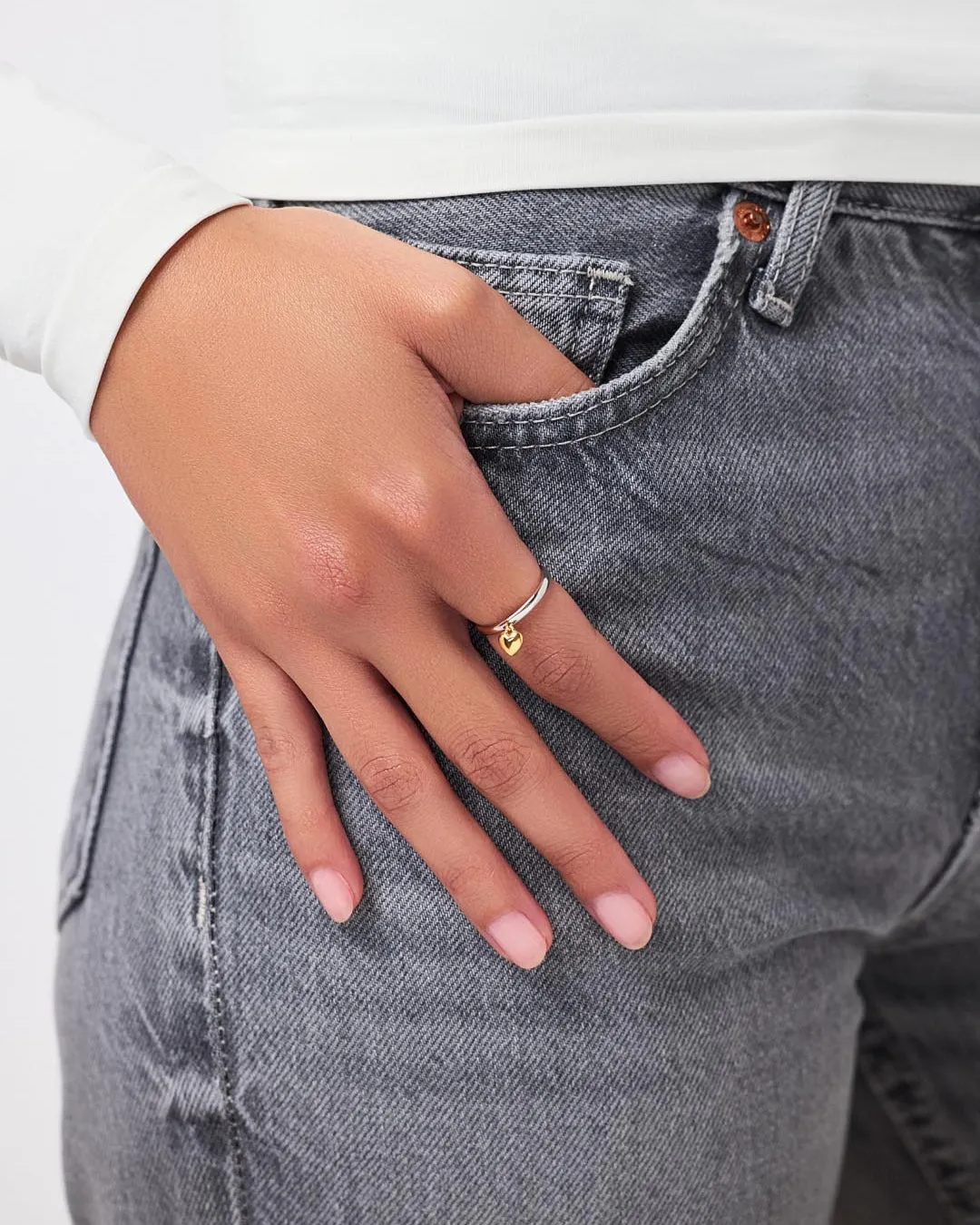 Heart Ring - Leia Two Tone sold by Boston Proper product image thumbnail 4