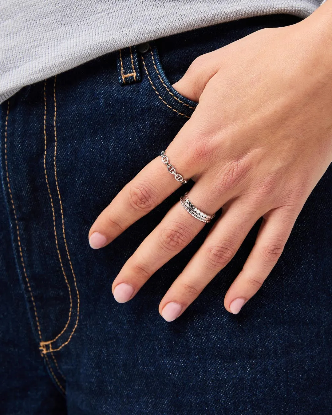 Ring Set - Adrianna Set Silver sold by Boston Proper product image thumbnail 2