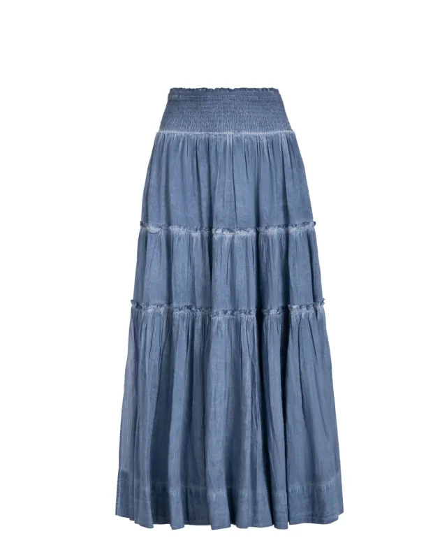 Charlie Skirt In Stonewash sold by Boston Proper