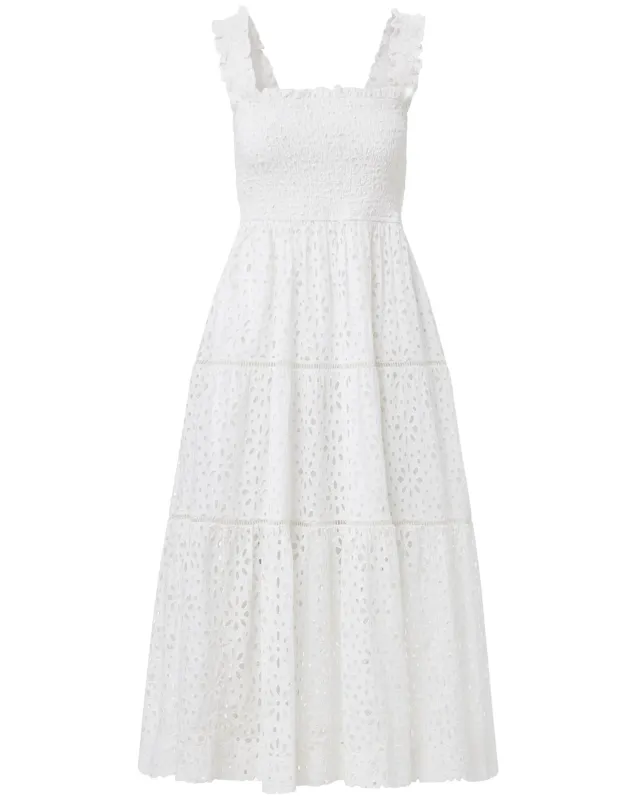 Kristen Dress Fresh White Seaside Eyelet sold by Boston Proper