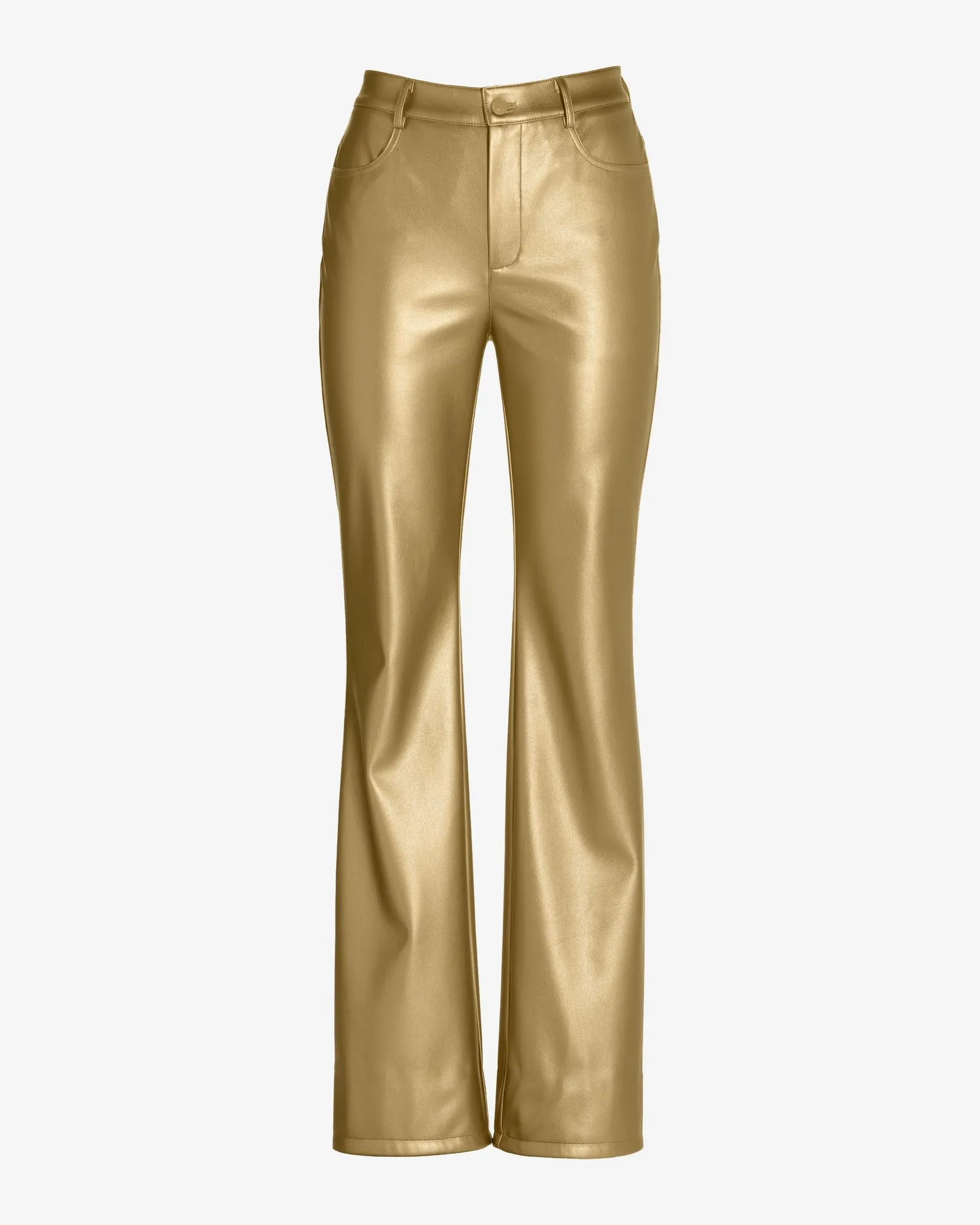 Monterey Faux Leather Five Pocket Bootcut Pant Gold sold by Boston Proper product image thumbnail 2