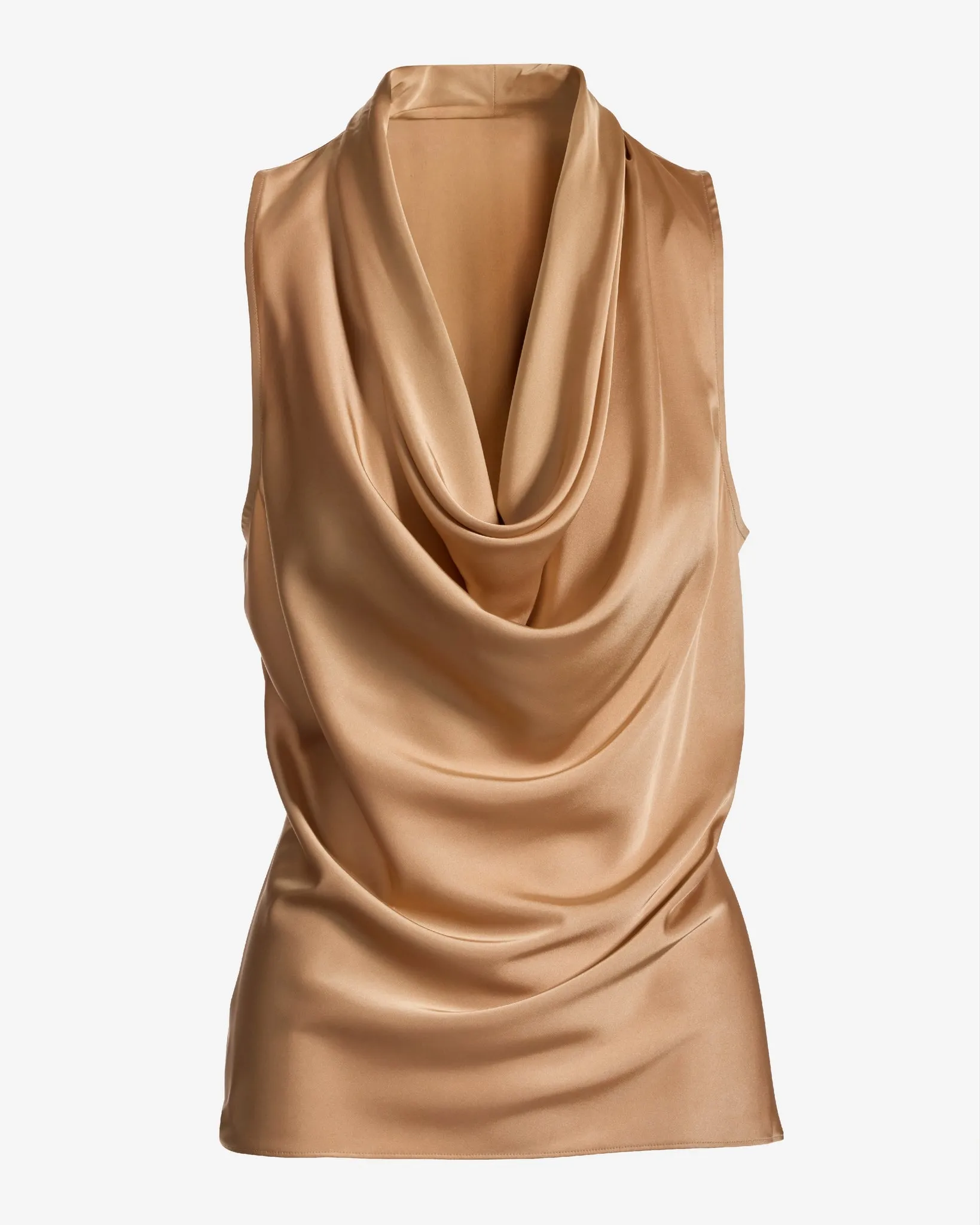 Marilyn Cowl-Neck Charmeuse Blouse Toffee sold by Boston Proper product image thumbnail 2