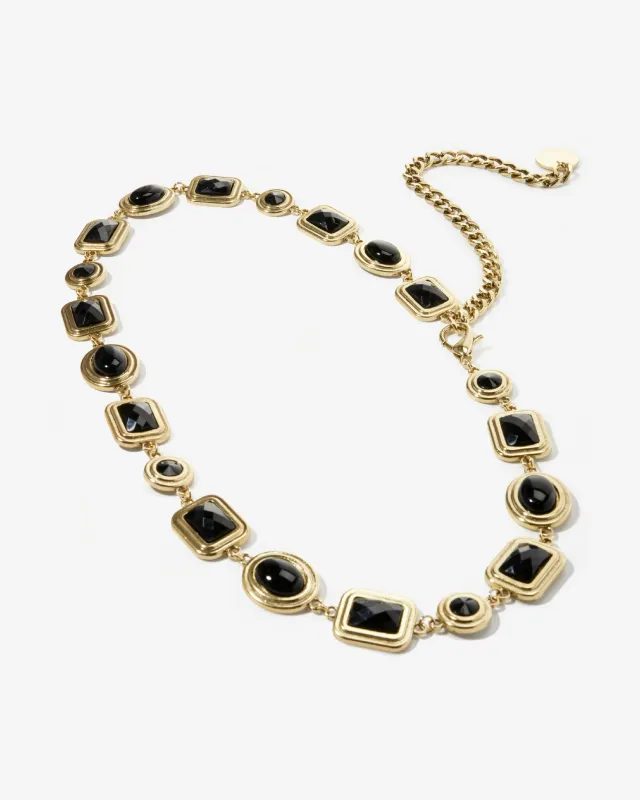 Shaped Gem Chain Belt Black sold by Boston Proper