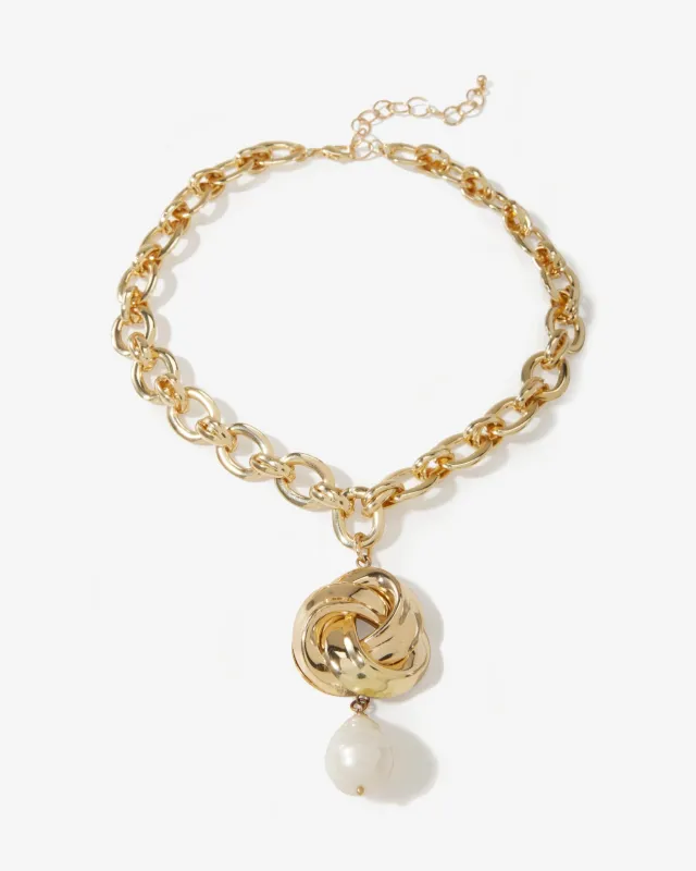 Pearl Pendant Necklace Gold sold by Boston Proper