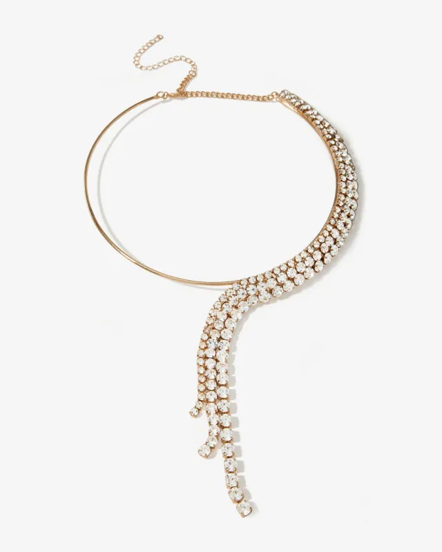 Placed Gem Necklace Gold sold by Boston Proper