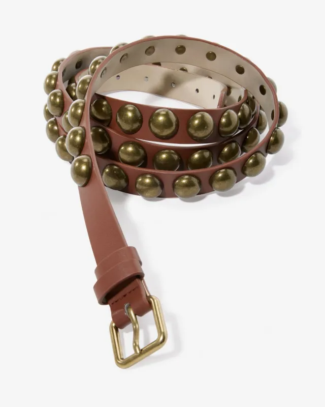 Double Wrapped Studded Belt Brown sold by Boston Proper