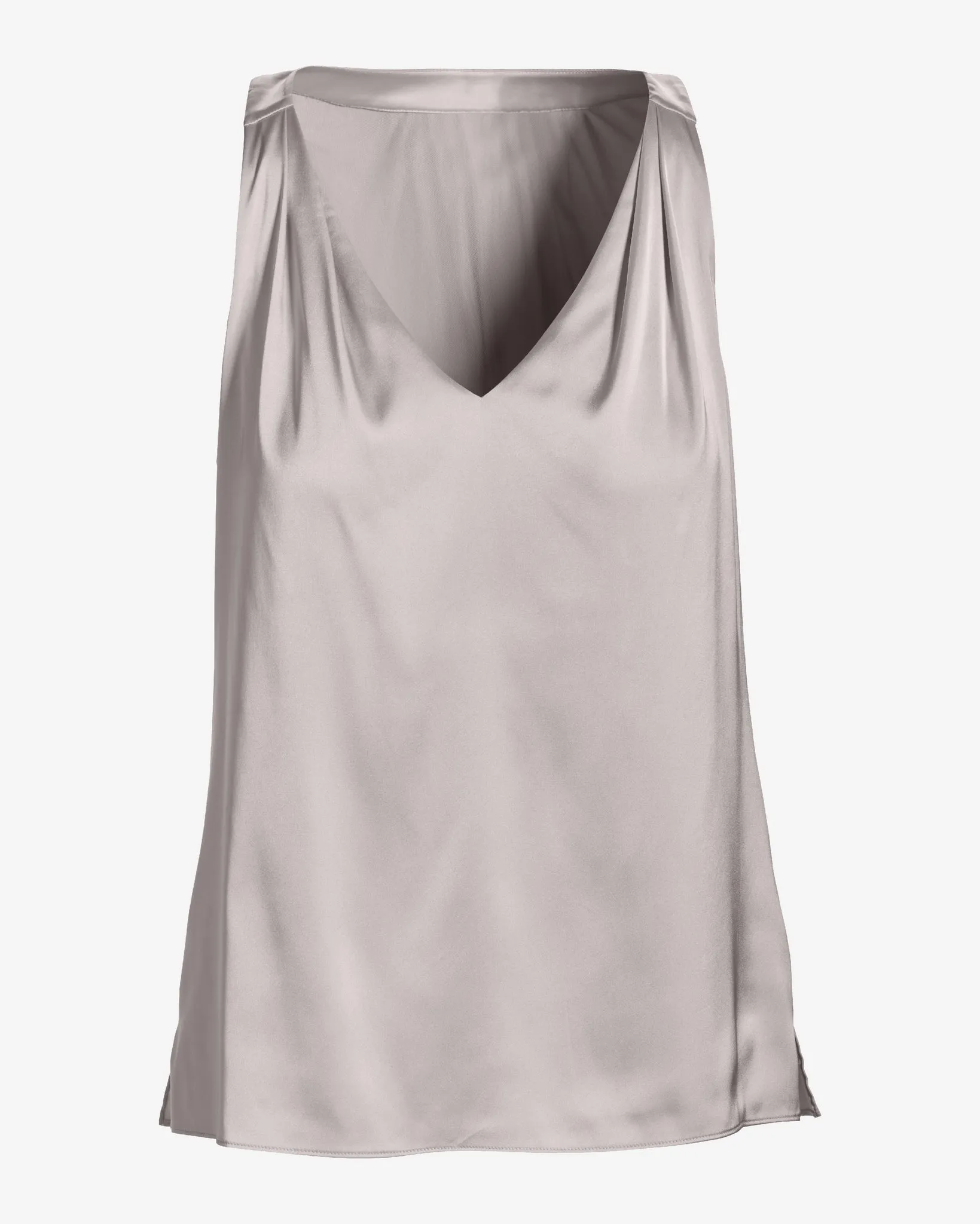 Nikki V-Neck Charmeuse Blouse Gray sold by Boston Proper product image thumbnail 2