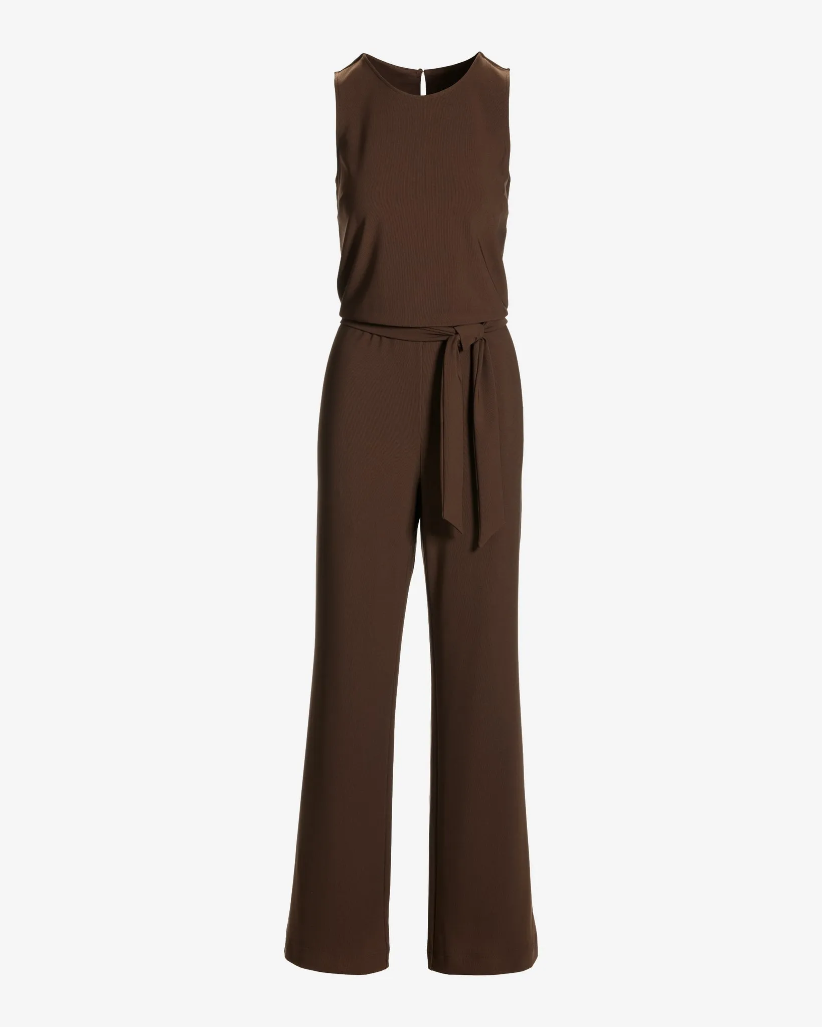 Beyond Travel Tie Waist Jumpsuit Coffee Bean sold by Boston Proper product image thumbnail 2