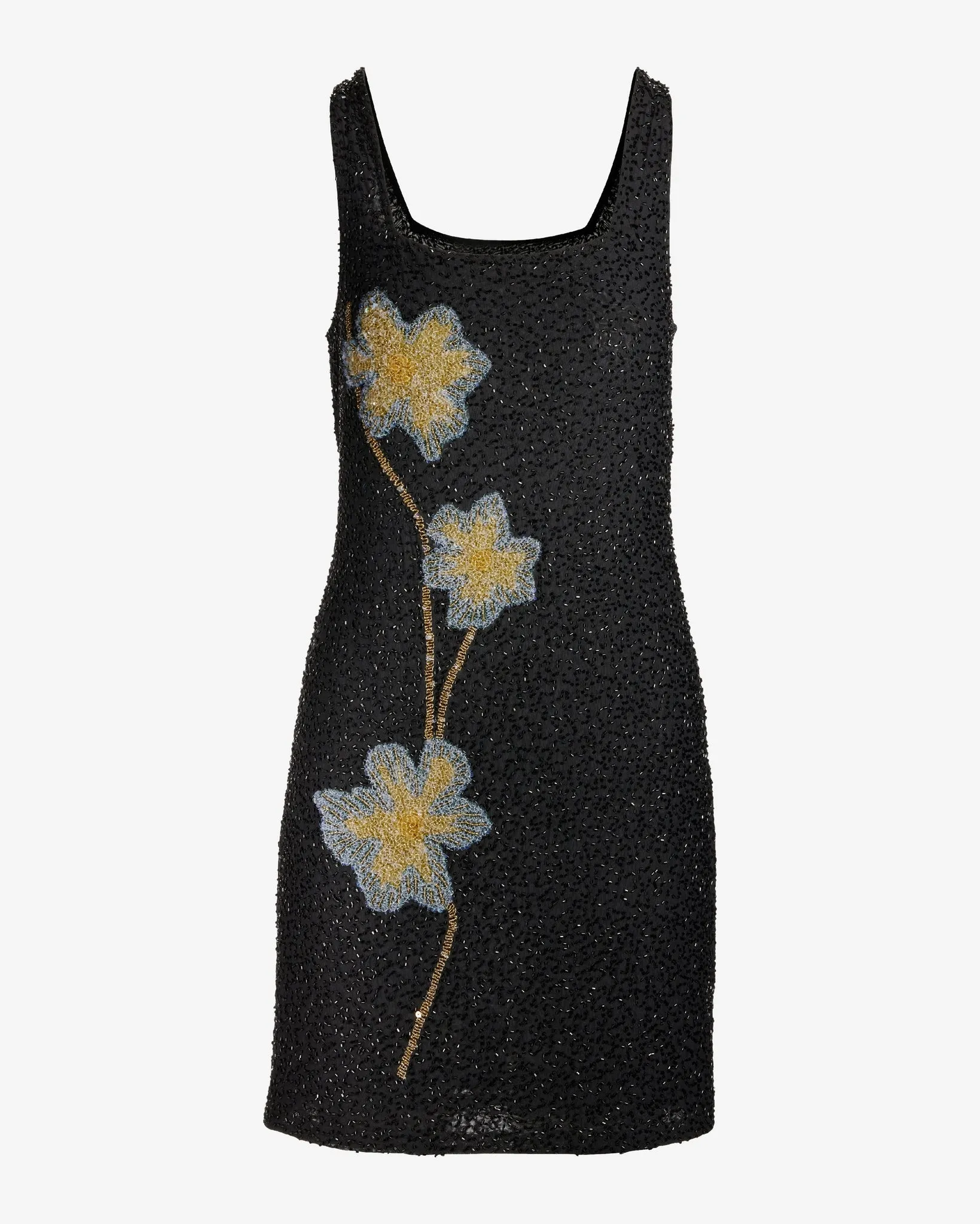 All Over Beaded Placed Floral Stretch Sheath Dress Black sold by Boston Proper product image thumbnail 2