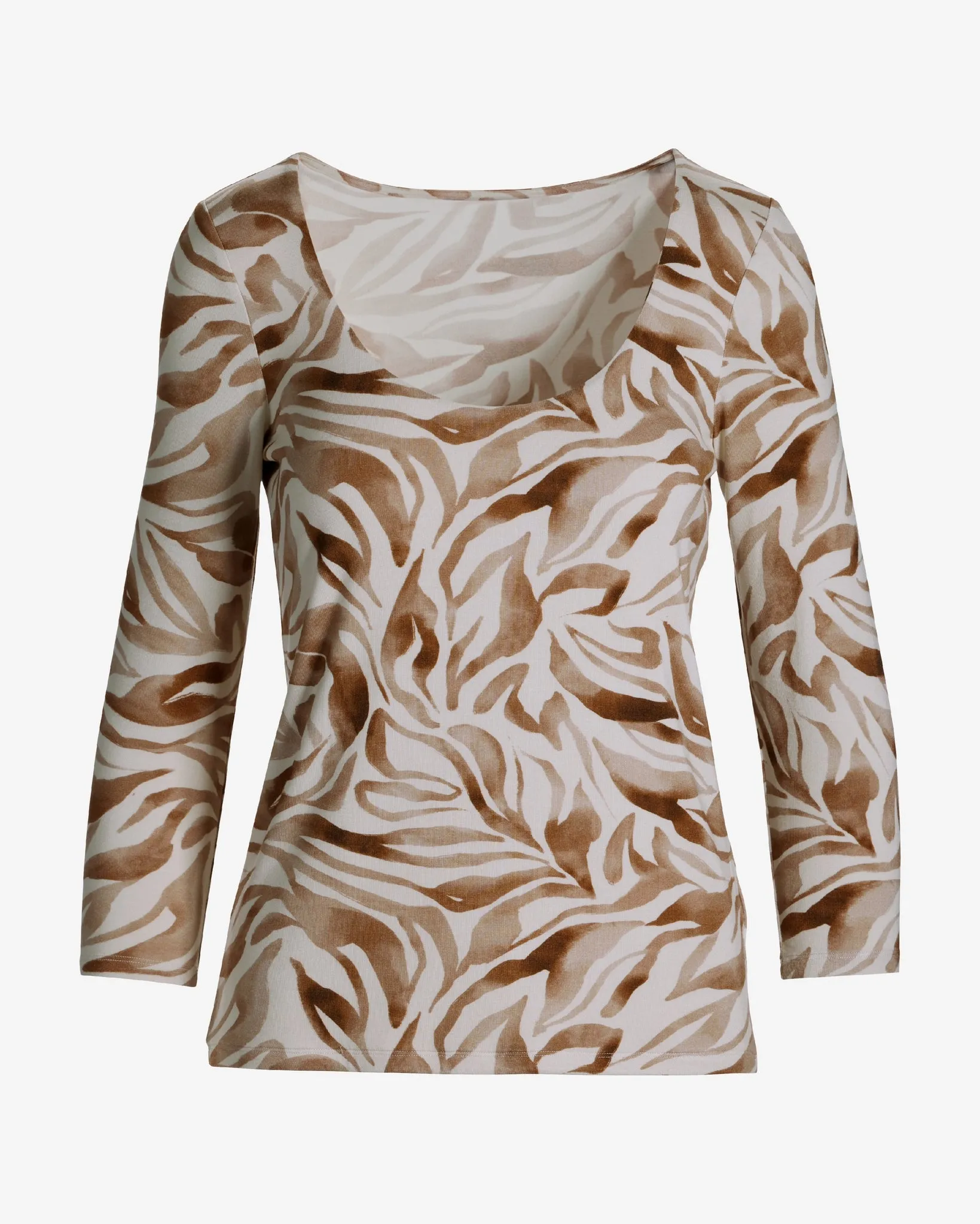 So Effortless Print Scoop Neck Knit Top Watercolor Zebra sold by Boston Proper product image thumbnail 2