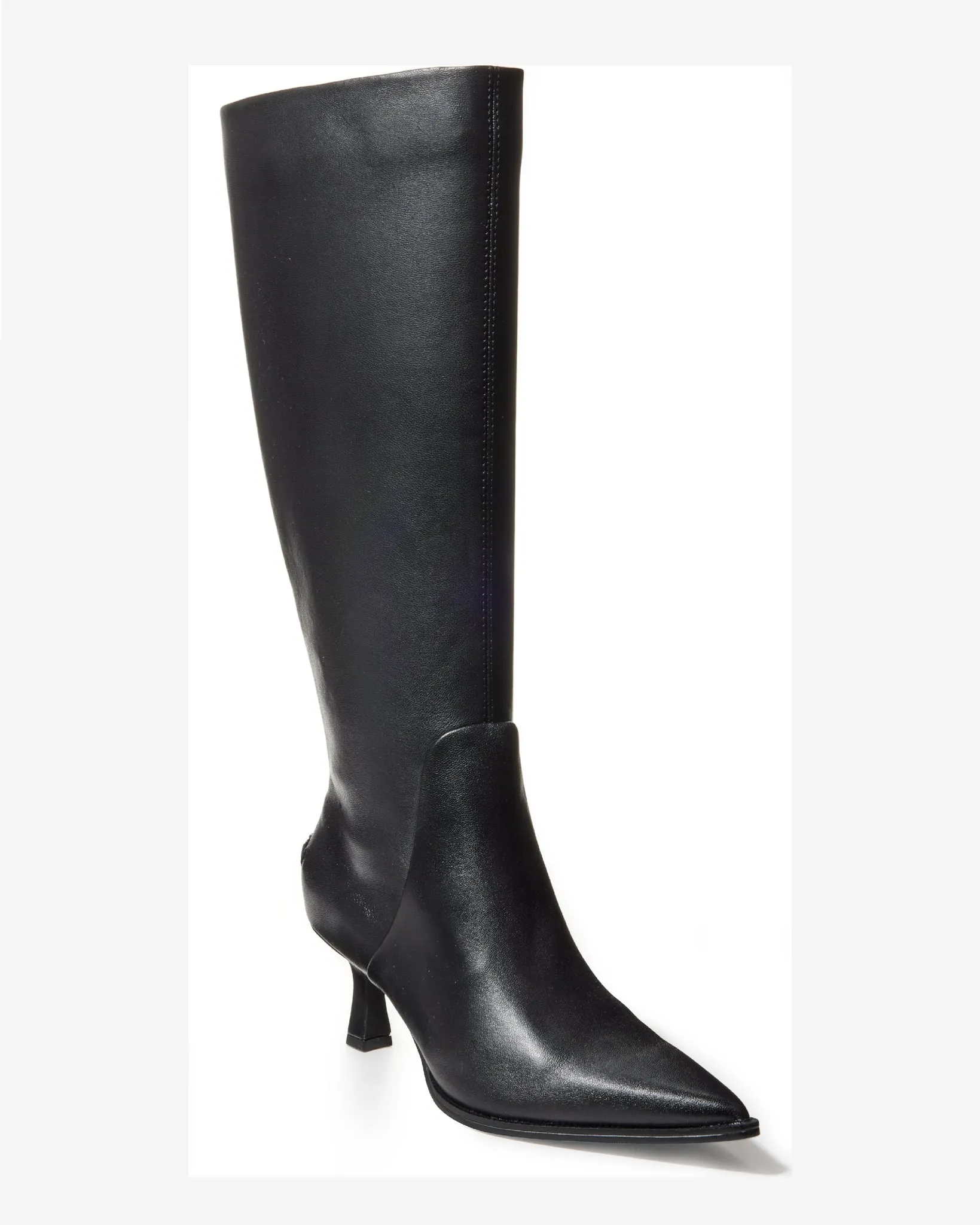 Sleek Knee-High Kitten Heel Boot Black sold by Boston Proper