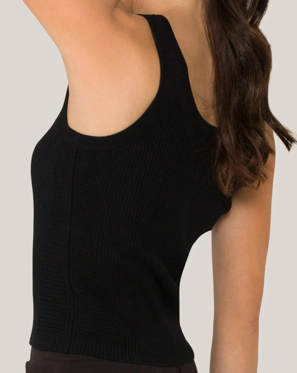 Vida Knit Tank Black sold by Boston Proper product image thumbnail 5