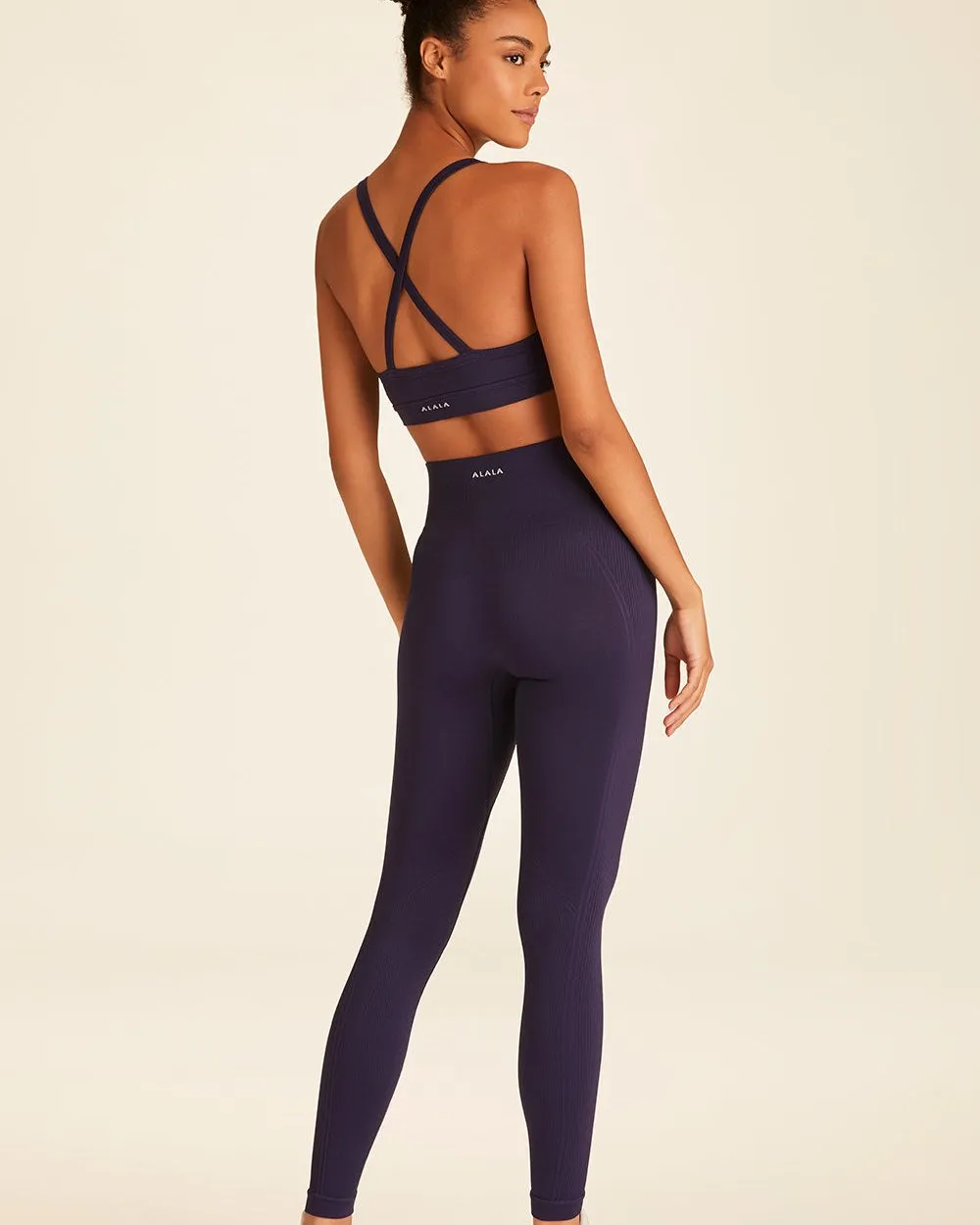 Barre Seamless Leggings Navy sold by Boston Proper product image thumbnail 5