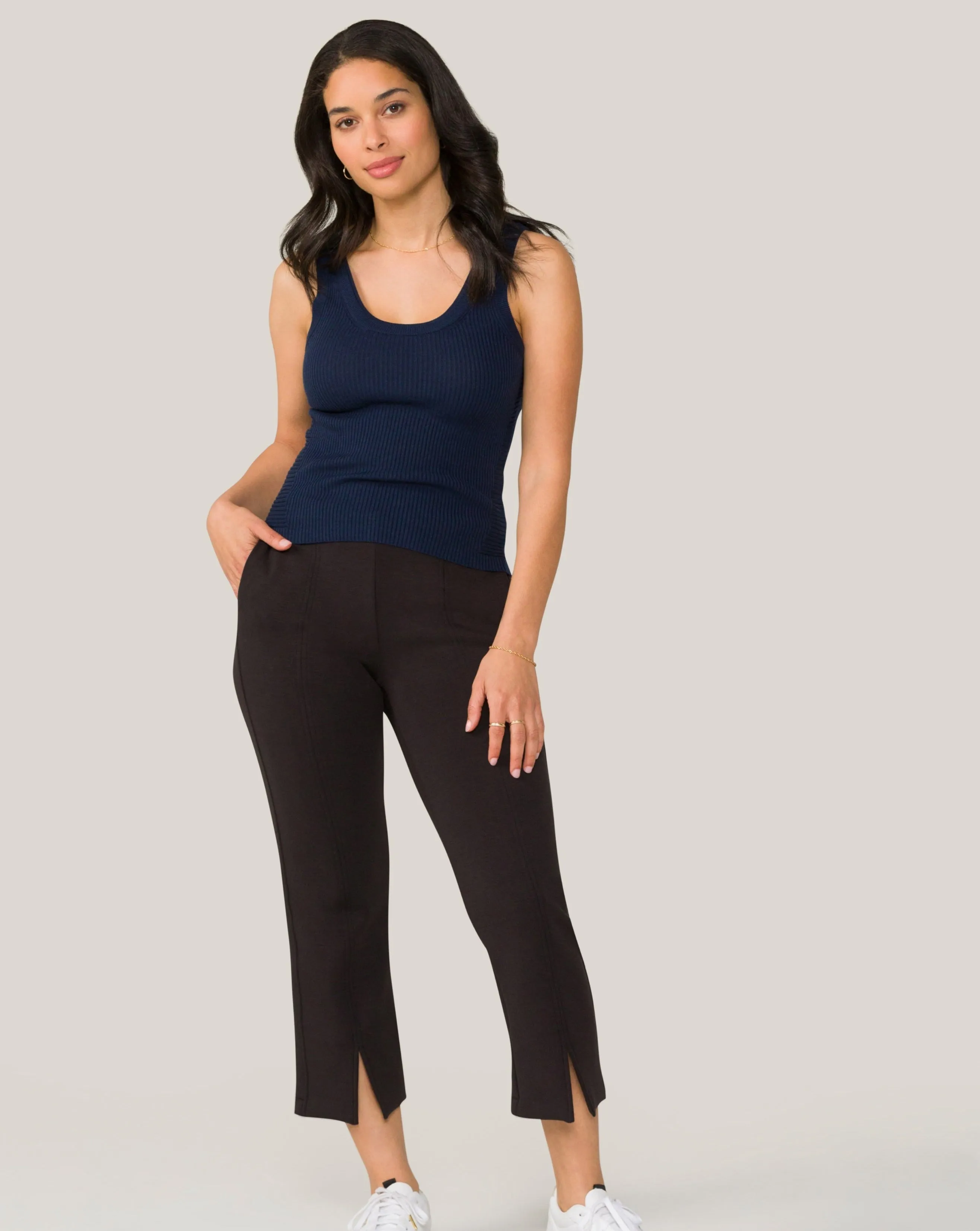 Vida Knit Tank Navy sold by Boston Proper product image thumbnail 5