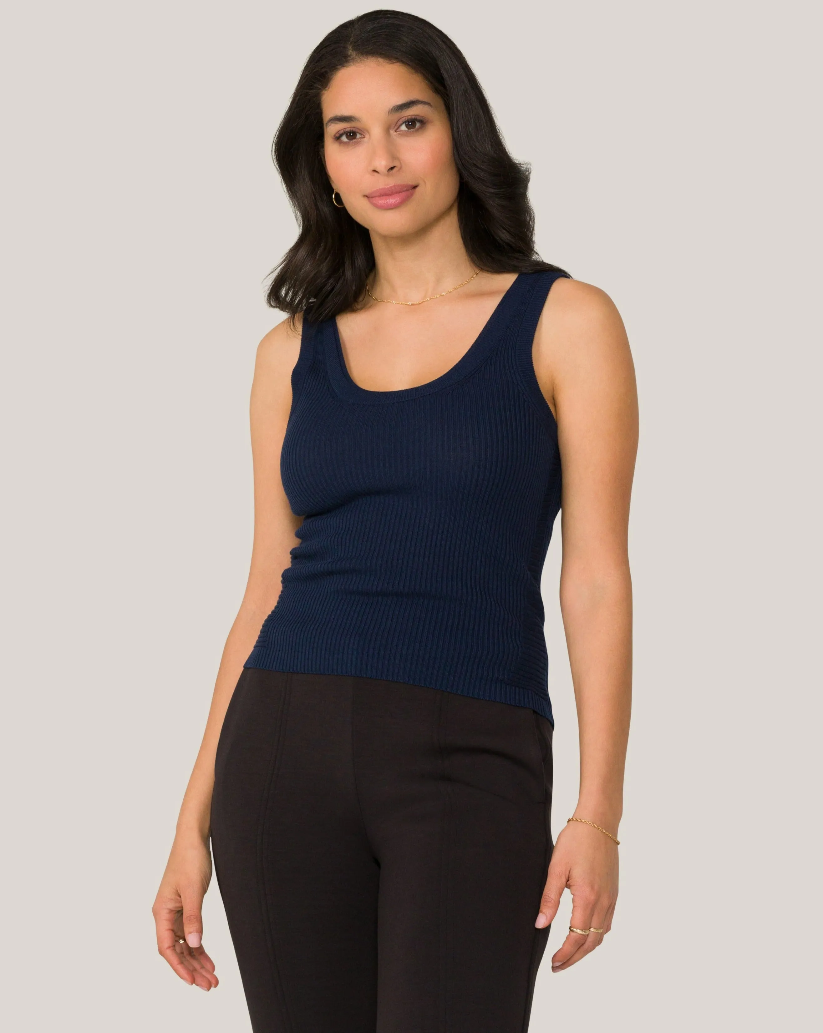 Vida Knit Tank Navy sold by Boston Proper product image thumbnail 2