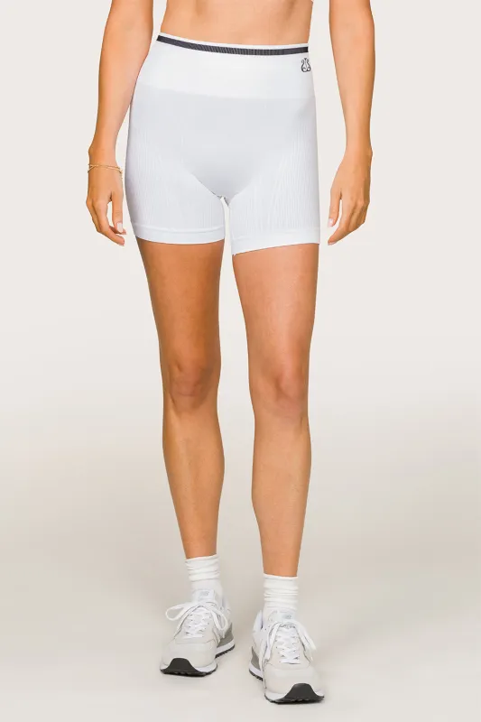 Barre Seamless Short White/Black sold by Boston Proper