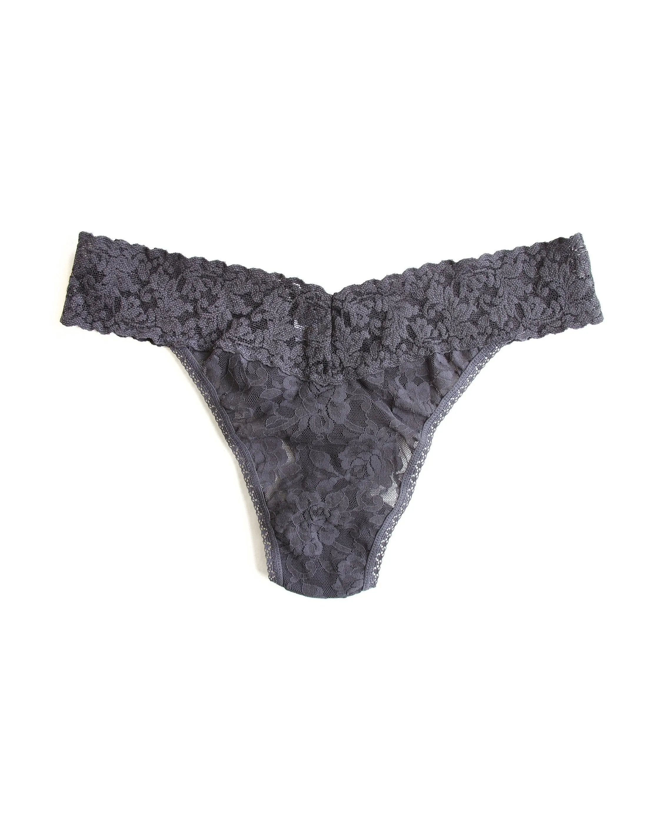 Signature Lace Original Rise Thong Granite Grey sold by Boston Proper product image thumbnail 2
