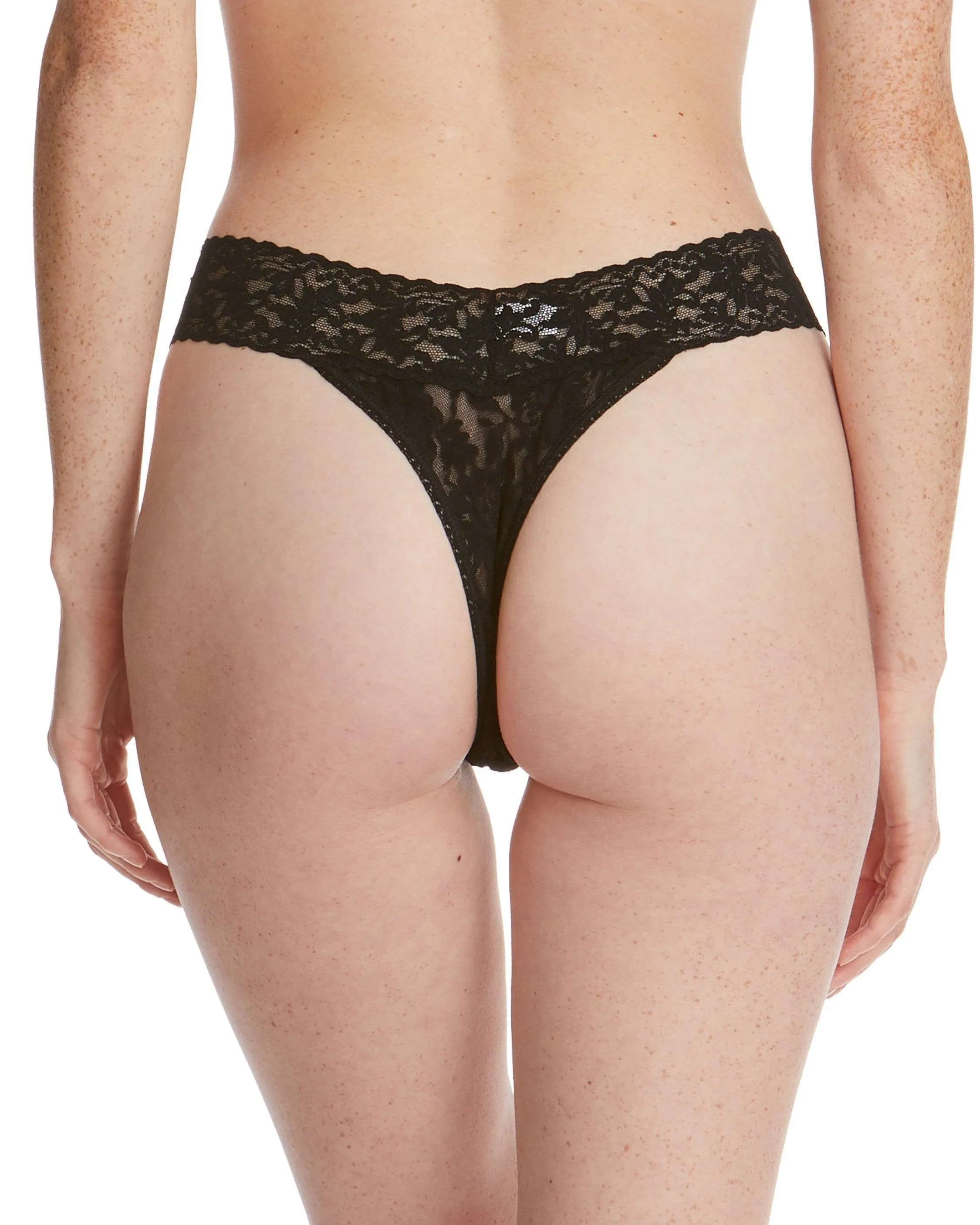 Signature Lace Original Rise Thong Black sold by Boston Proper product image thumbnail 2