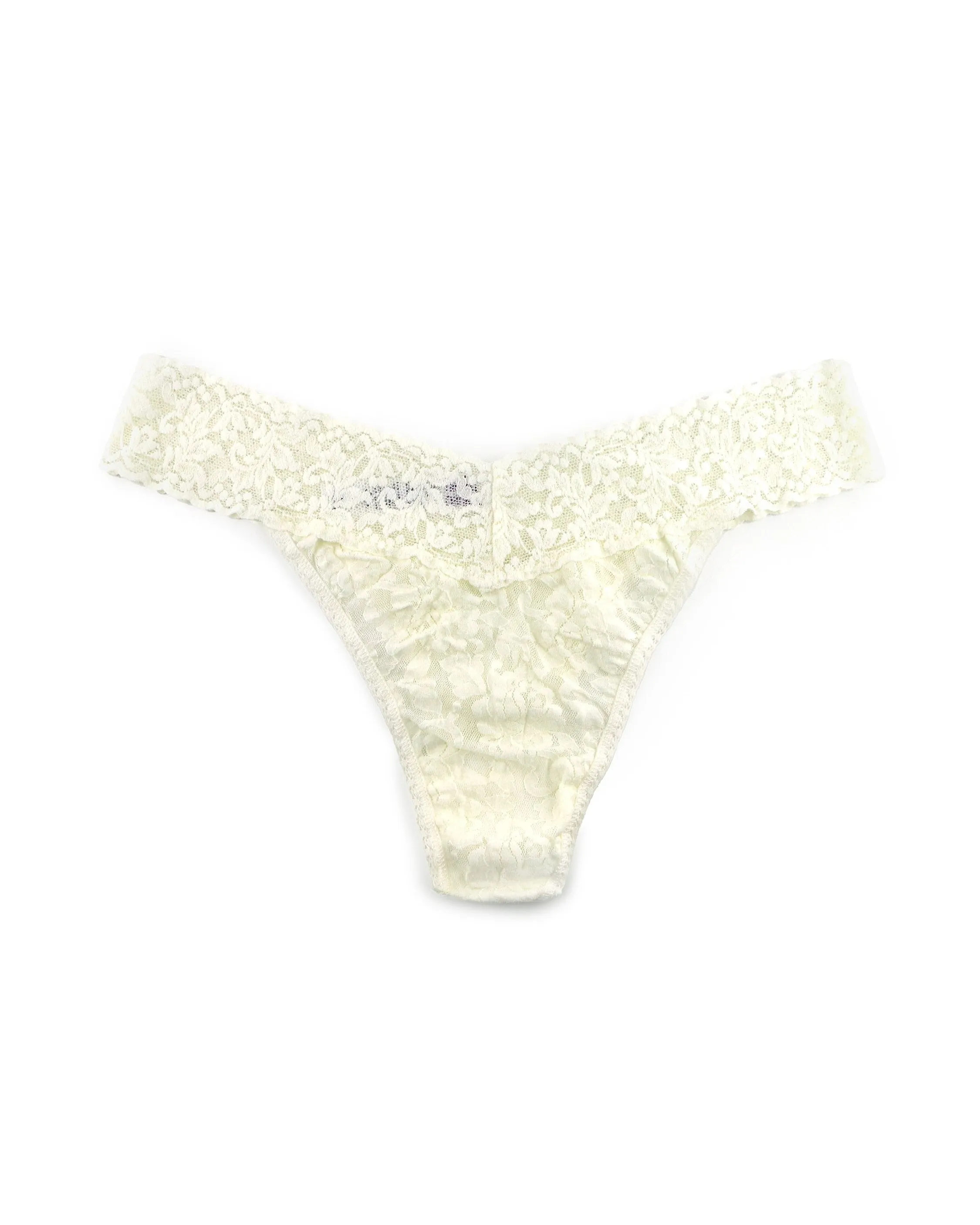 Signature Lace Original Rise Thong Marshmallow sold by Boston Proper product image thumbnail 2