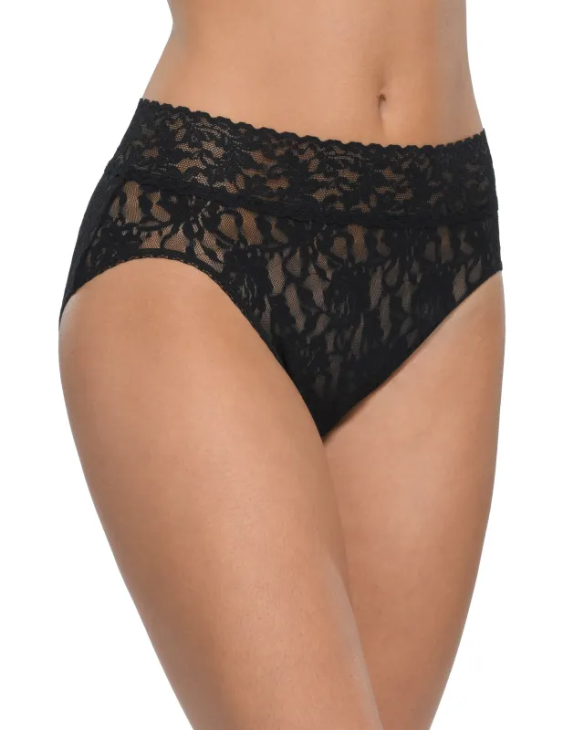 Signature Lace French Brief Black sold by Boston Proper