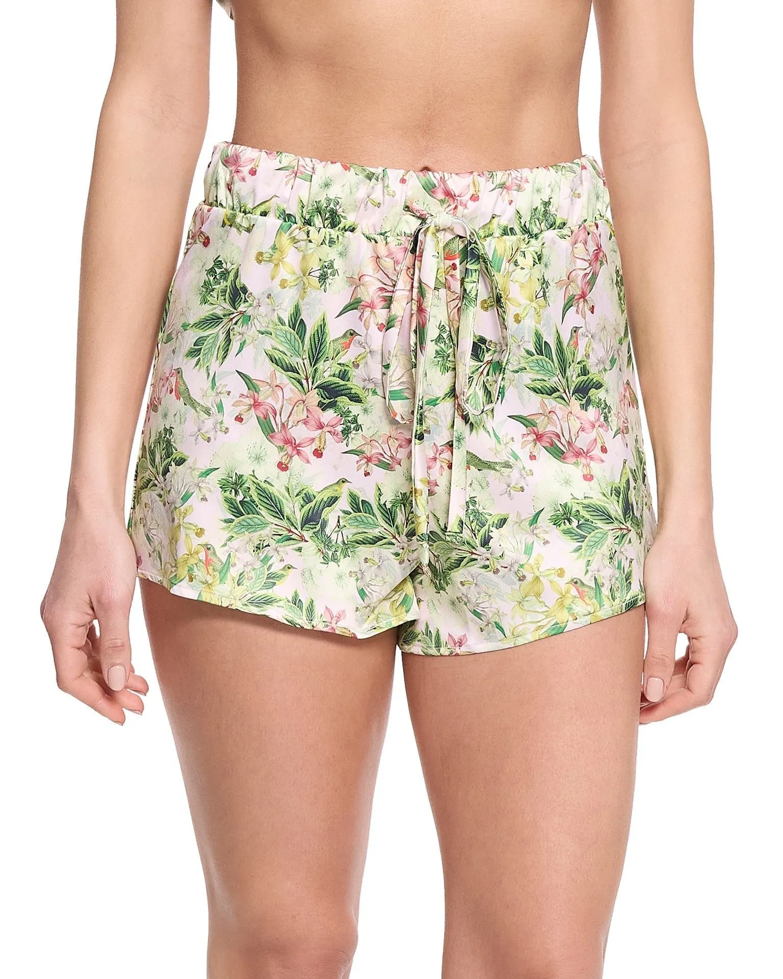 Satin Sleep Drawstring Short French Garden sold by Boston Proper