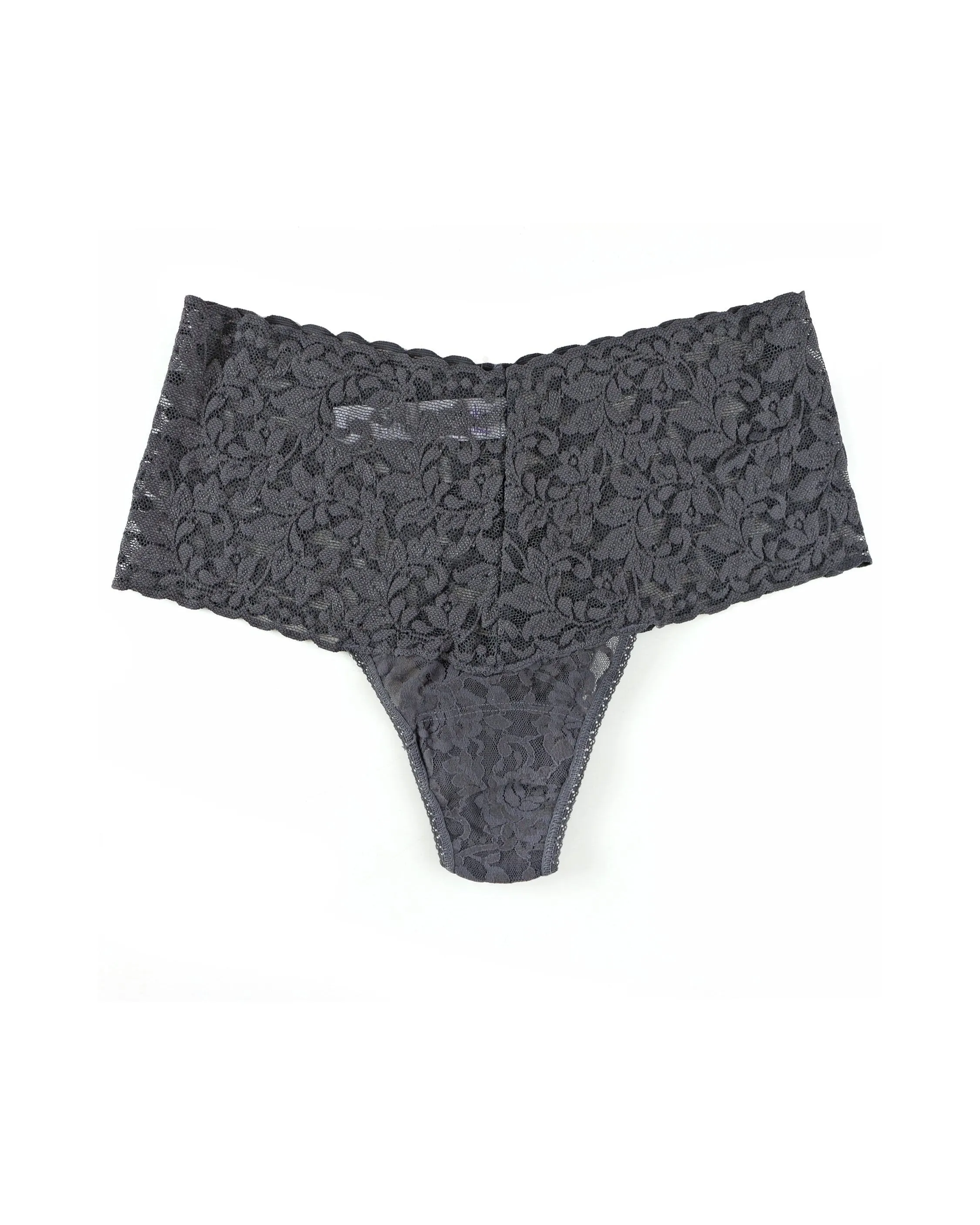 Retro Lace Thong Granite Grey sold by Boston Proper product image thumbnail 2