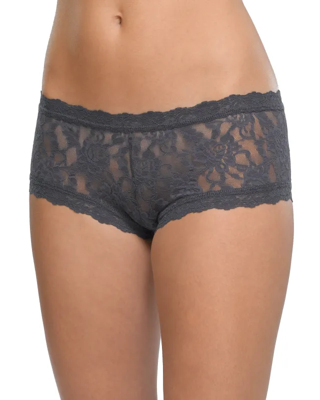 Signature Lace Boyshort Granite Grey sold by Boston Proper
