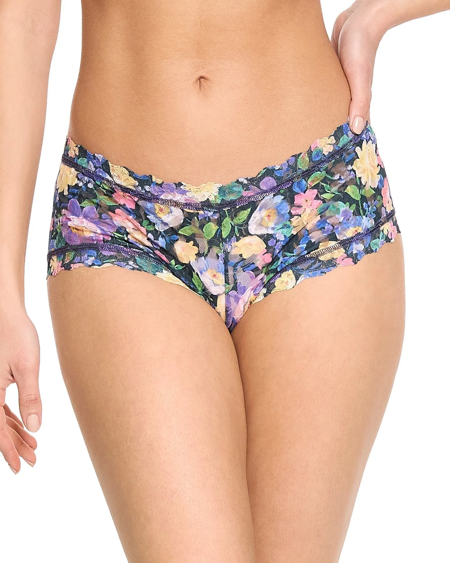 Printed Signature Lace Boyshort Dream Garden sold by Boston Proper