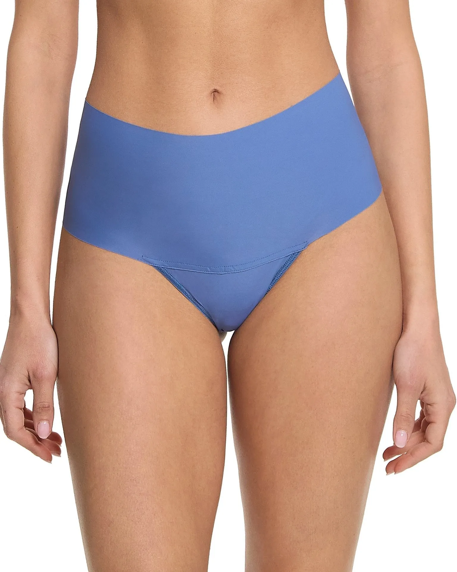BreatheSoft® High Rise Thong Rainy Day Blue sold by Boston Proper
