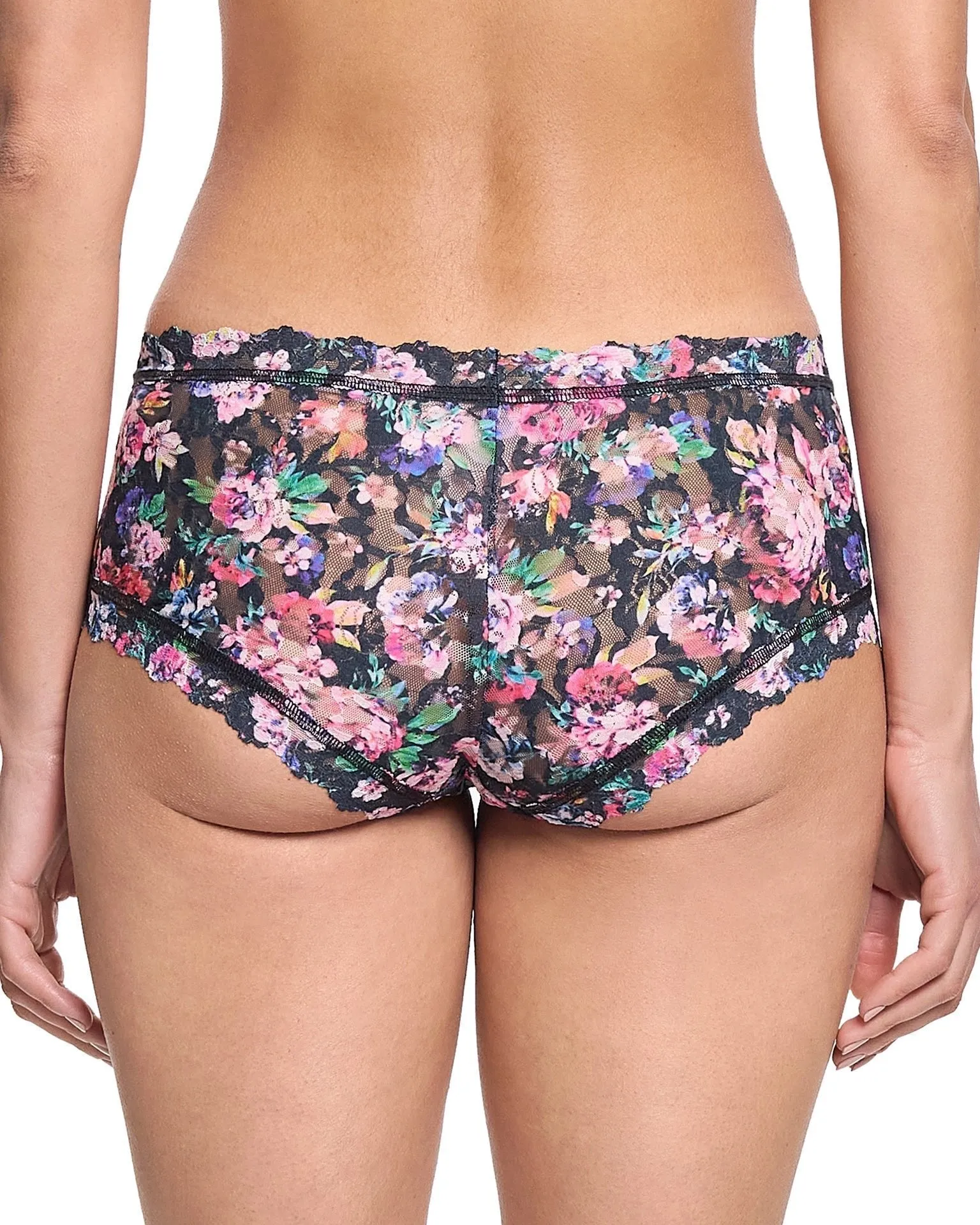 Printed Signature Lace Boyshort Dark Peonies sold by Boston Proper product image thumbnail 2