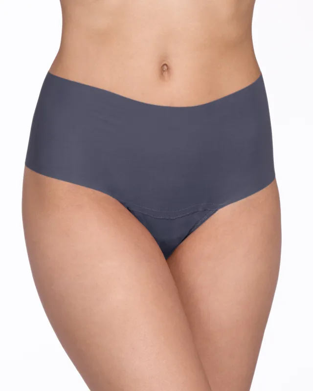 BreatheSoft® High Rise Thong Granite Grey sold by Boston Proper