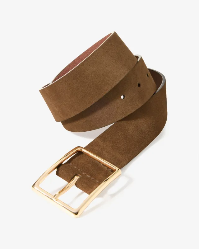 Modern Classic Suede Belt Brown sold by Boston Proper